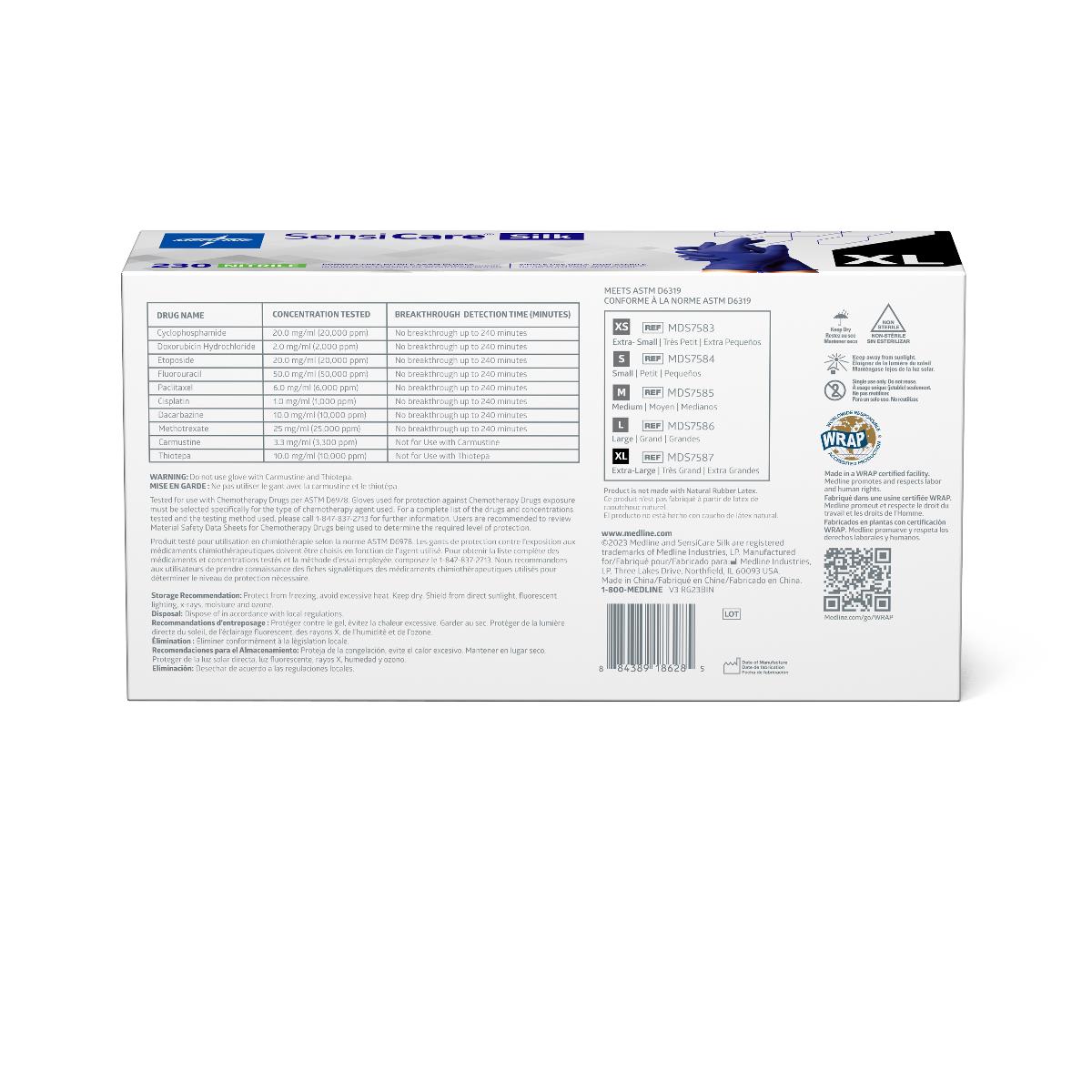 SensiCare Silk Powder-Free Nitrile Exam Gloves