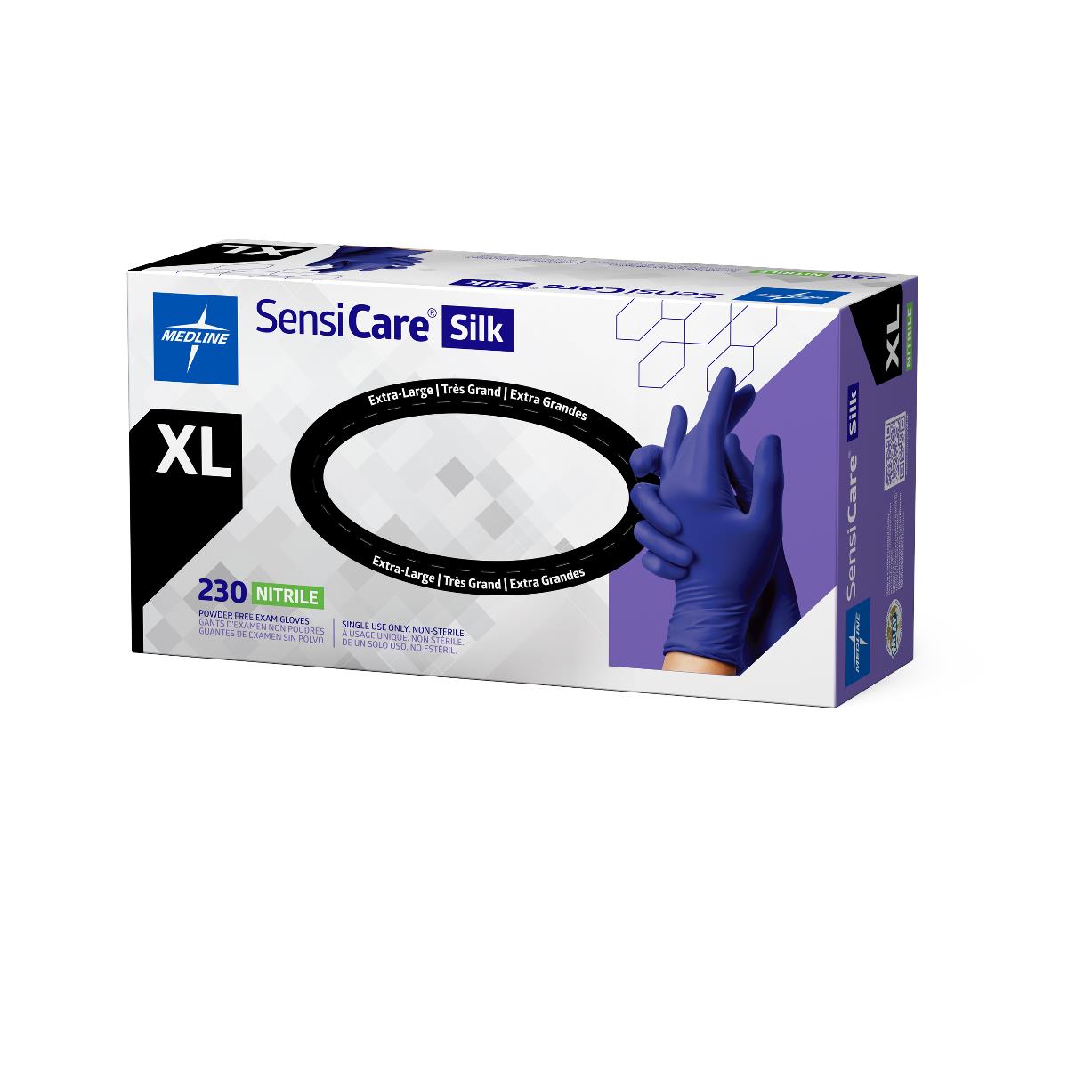 SensiCare Silk Powder-Free Nitrile Exam Gloves