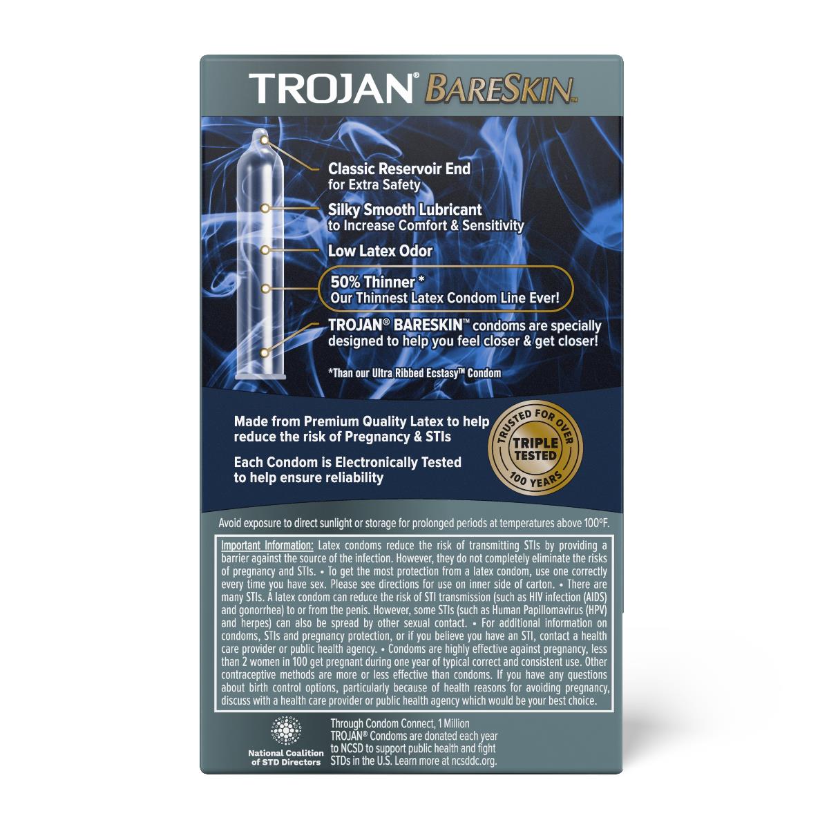 Trojan BareSkin Lubricated Latex Condoms