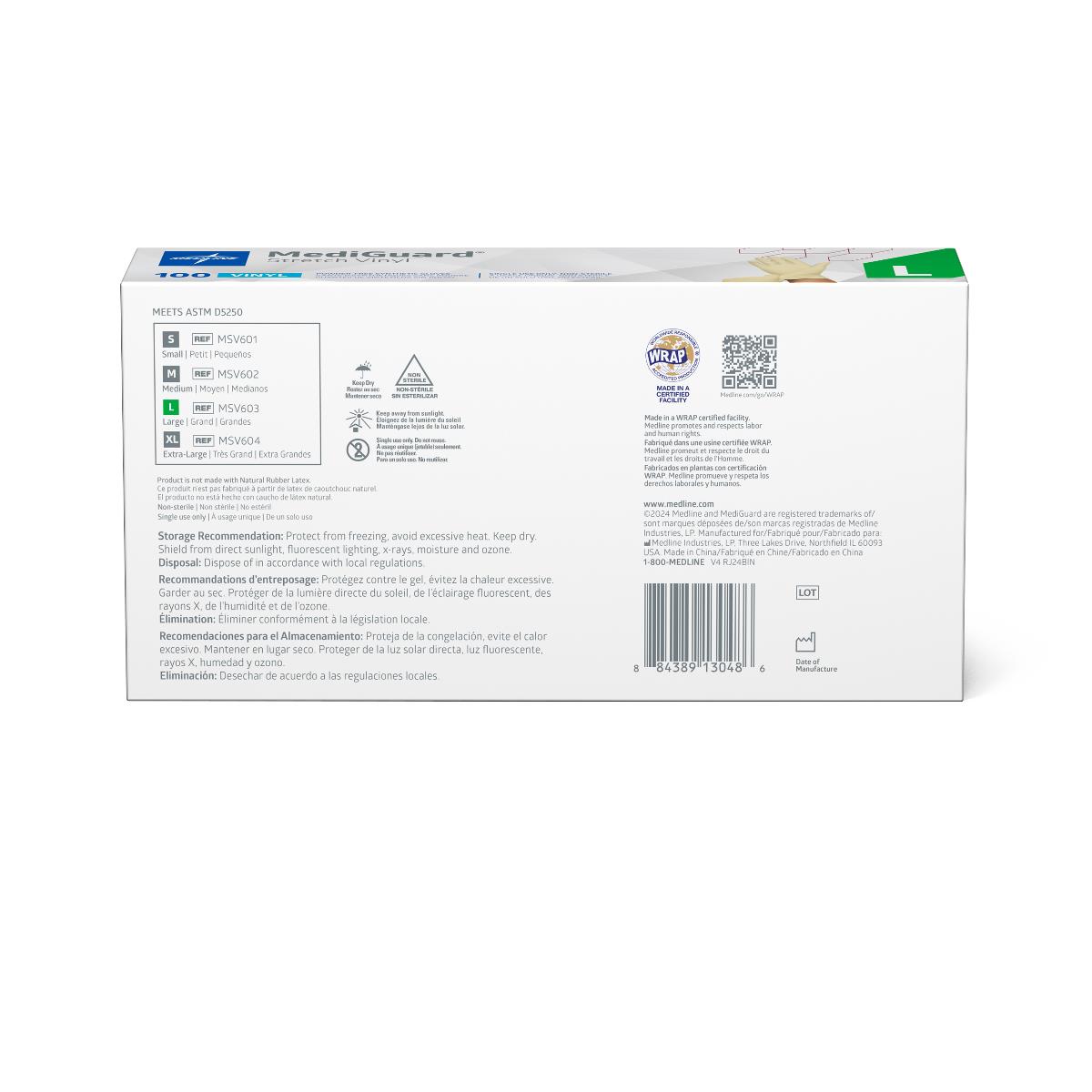 MediGuard Stretch Vinyl Synthetic Exam Gloves