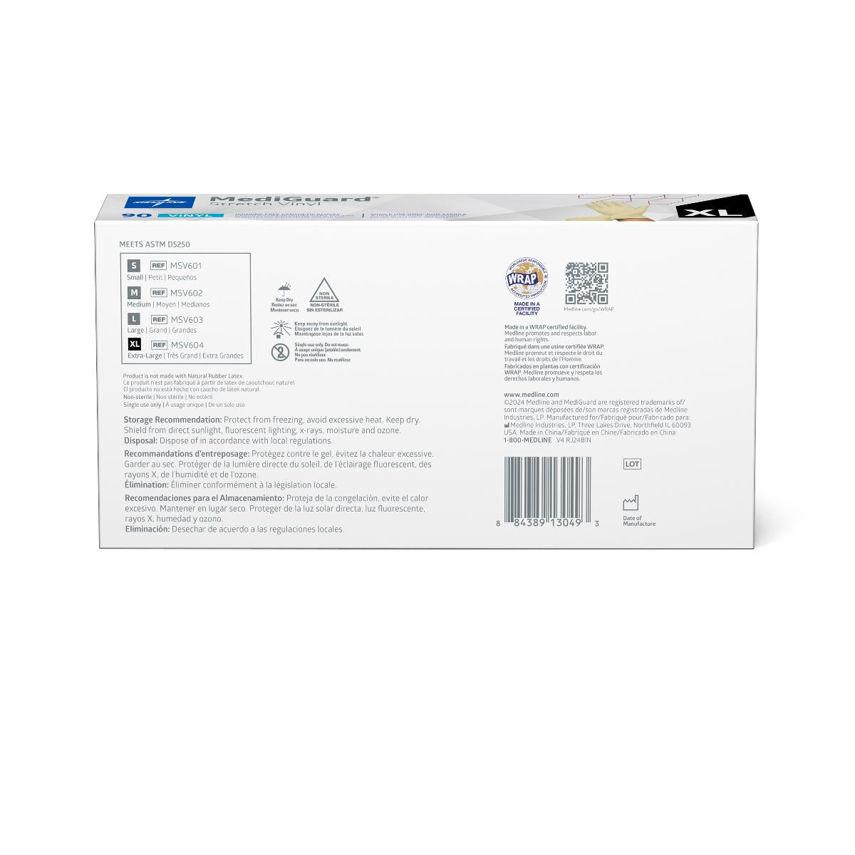 MediGuard Stretch Vinyl Synthetic Exam Gloves