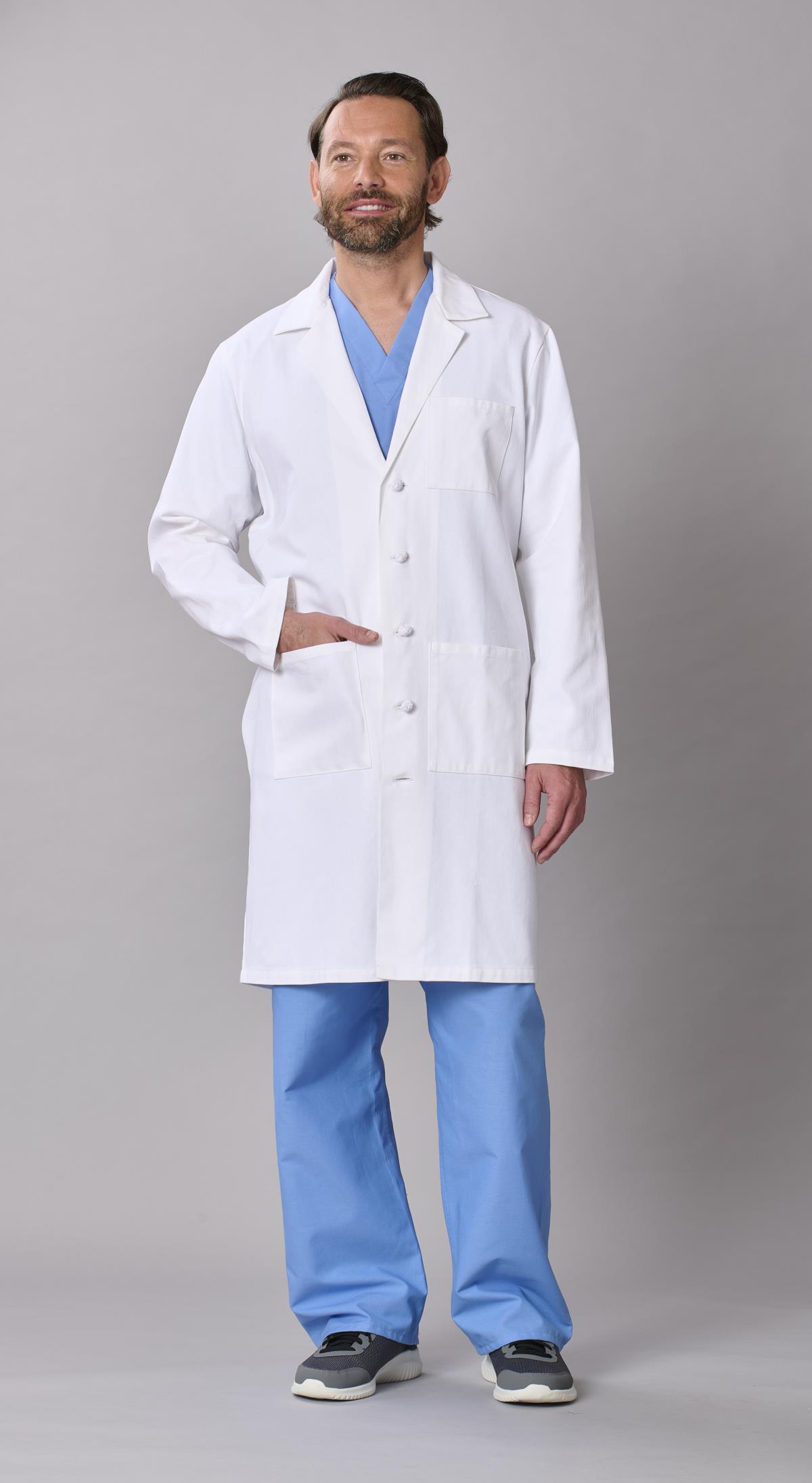 Medline Refine Men's 4-Pocket Full-Length Lab Coats
