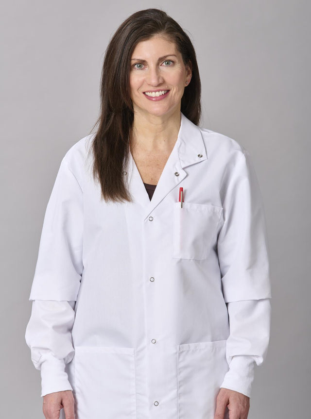 Medline Propel Unisex 4-pocket Full-length Lab Coat With Knit Cuffs - BeHope