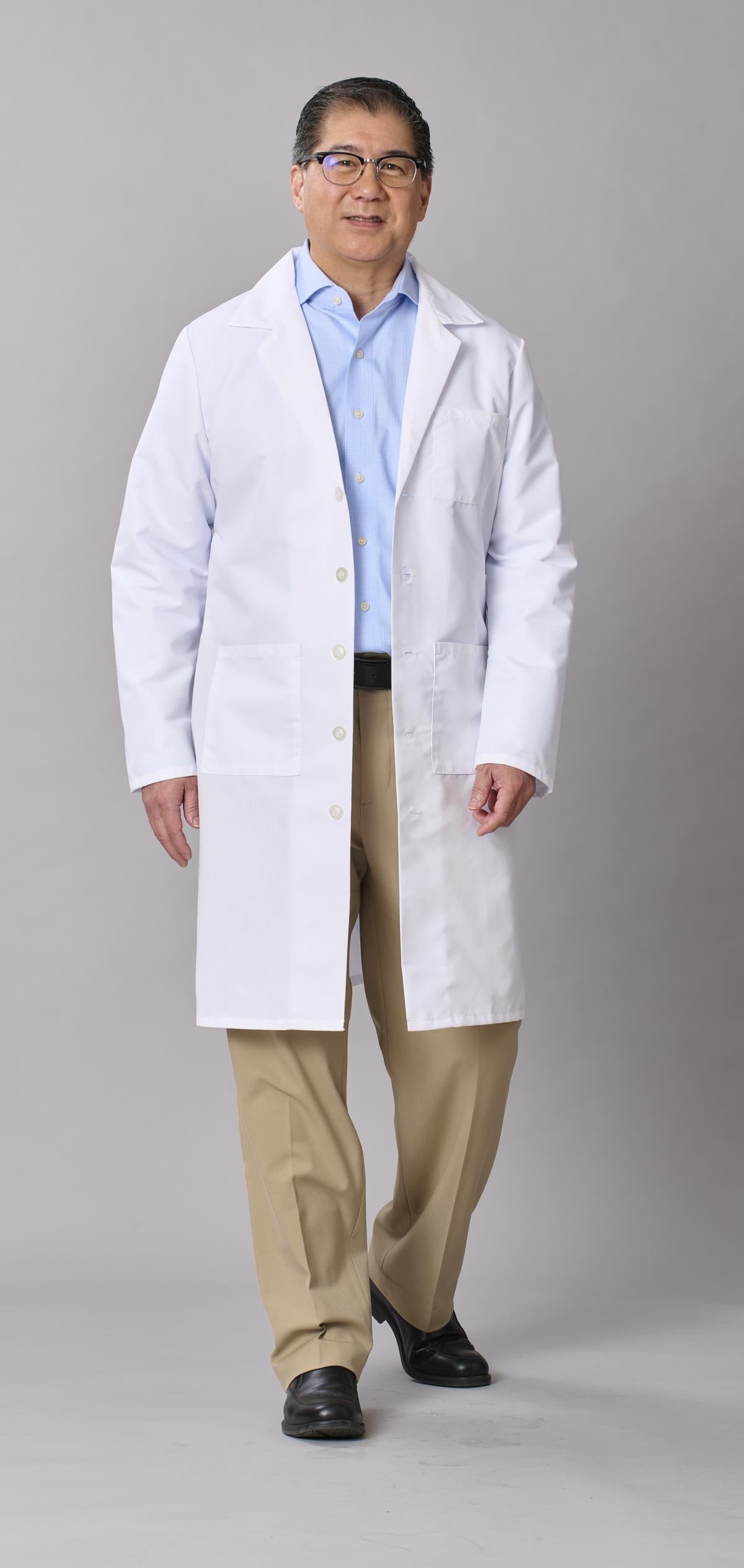 Medline Propel Men's 4-Pocket Full-Length Lab Coats