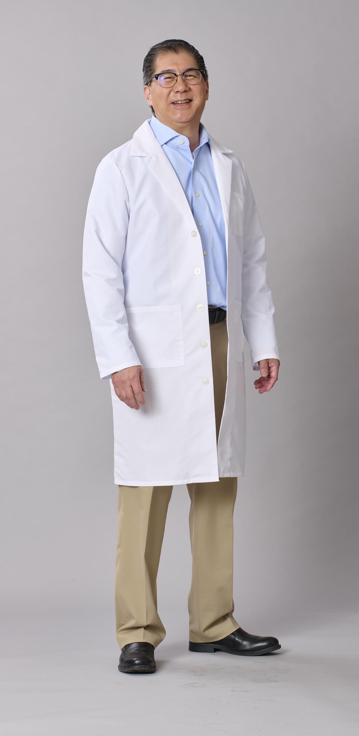 Medline Propel Men's 4-Pocket Full-Length Lab Coats