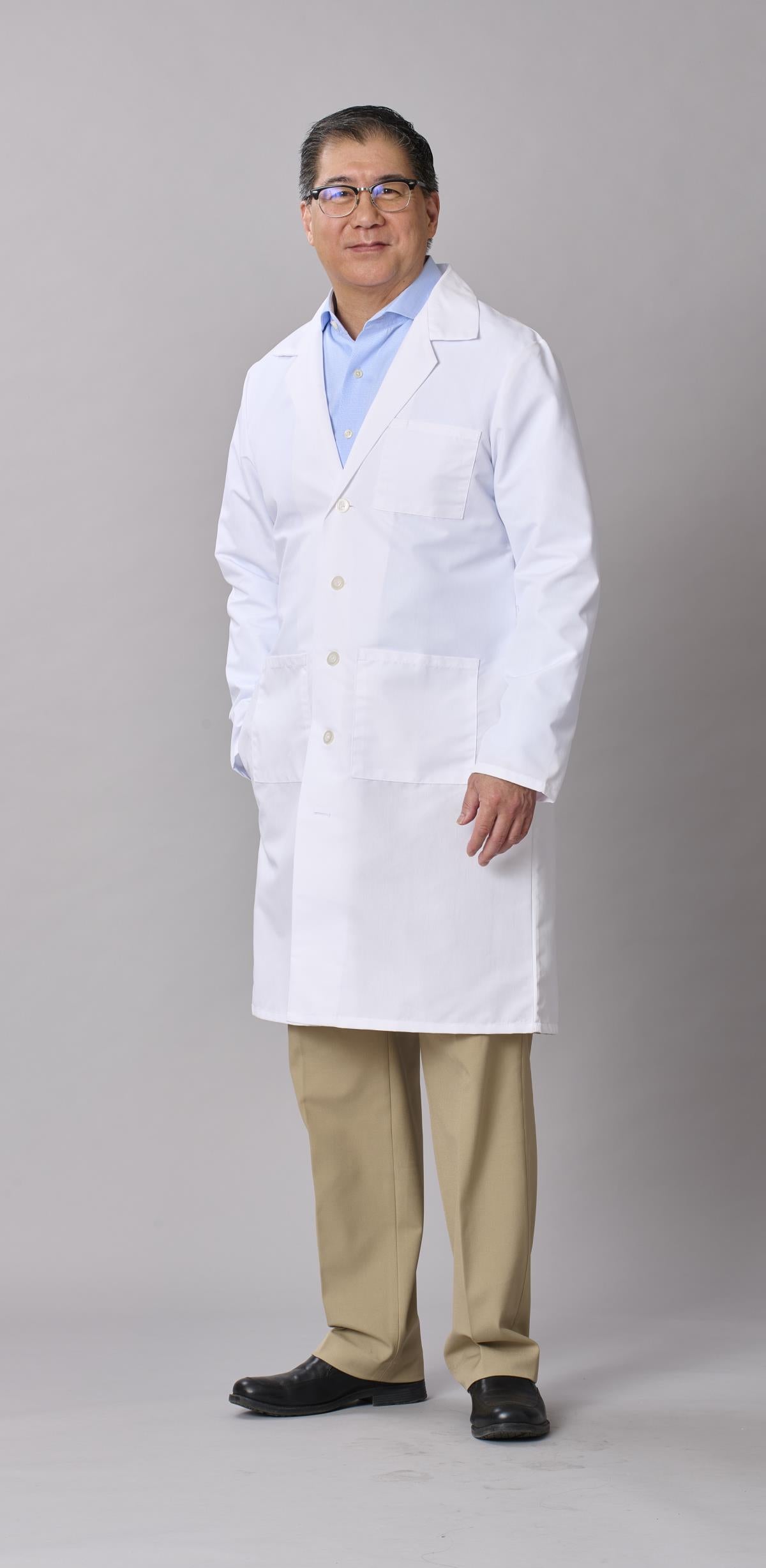Medline Propel Men's 4-Pocket Full-Length Lab Coats