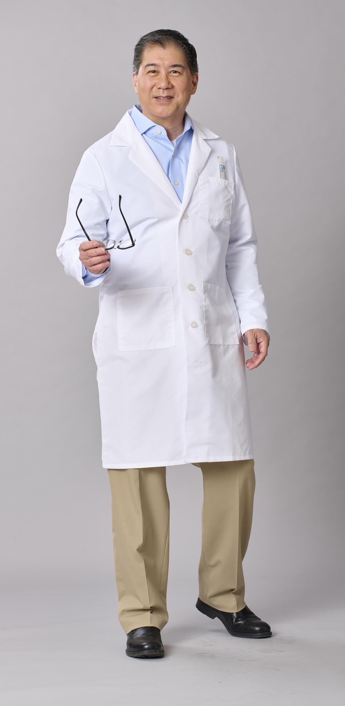 Medline Propel Men's 4-Pocket Full-Length Lab Coats