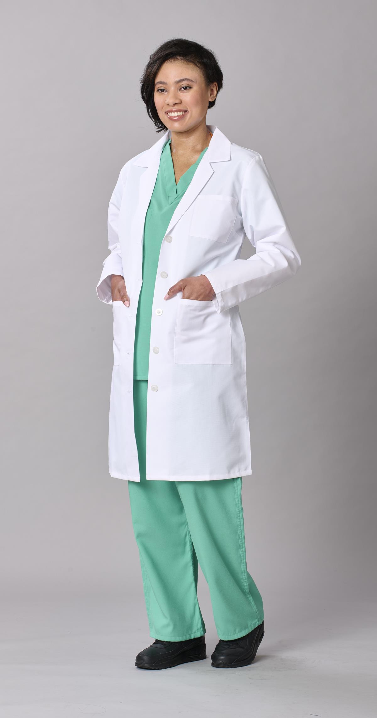 Medline Propel Women's 4-Pocket Full-Length Lab Coats
