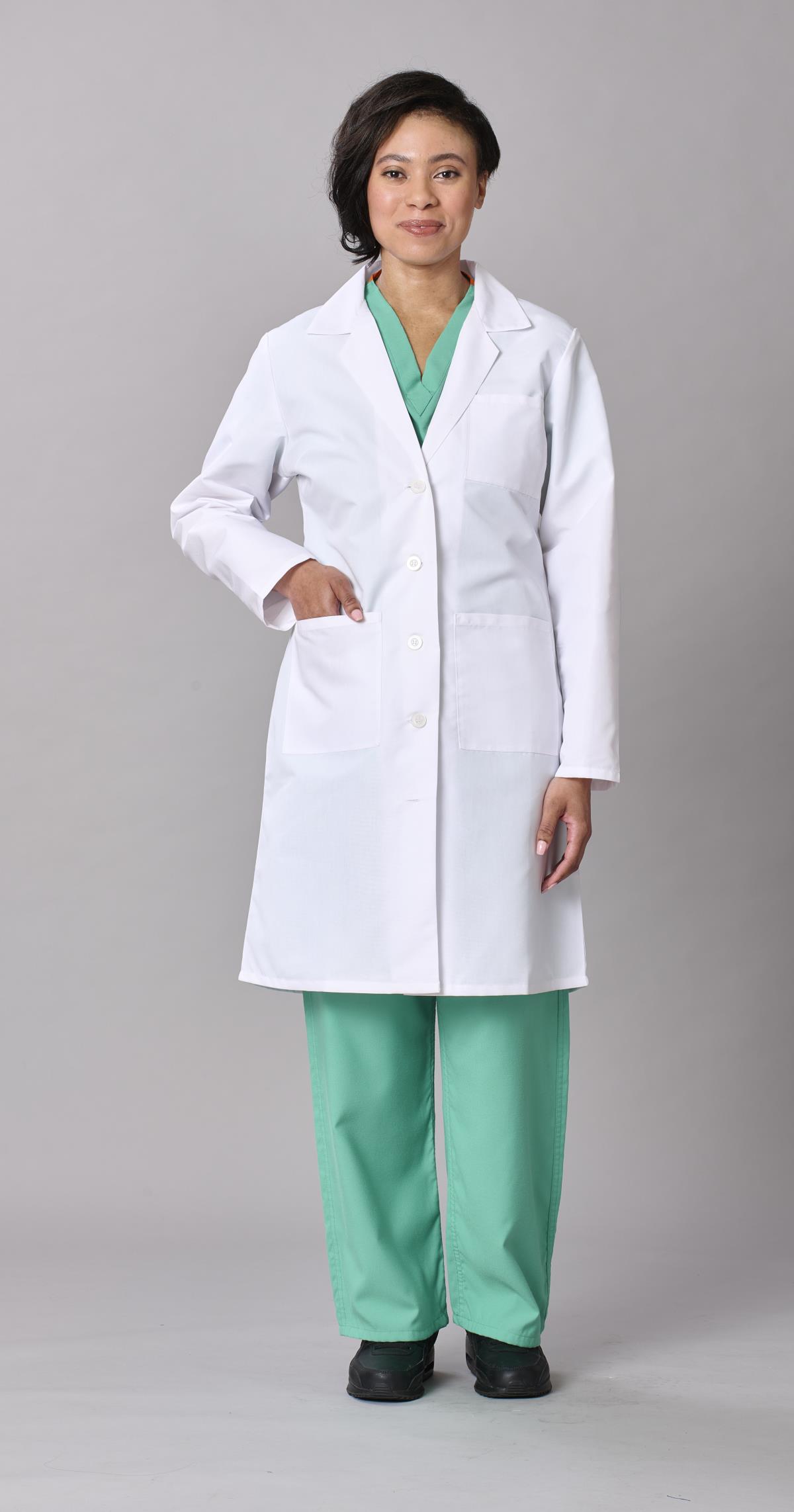 Medline Propel Women's 4-Pocket Full-Length Lab Coats