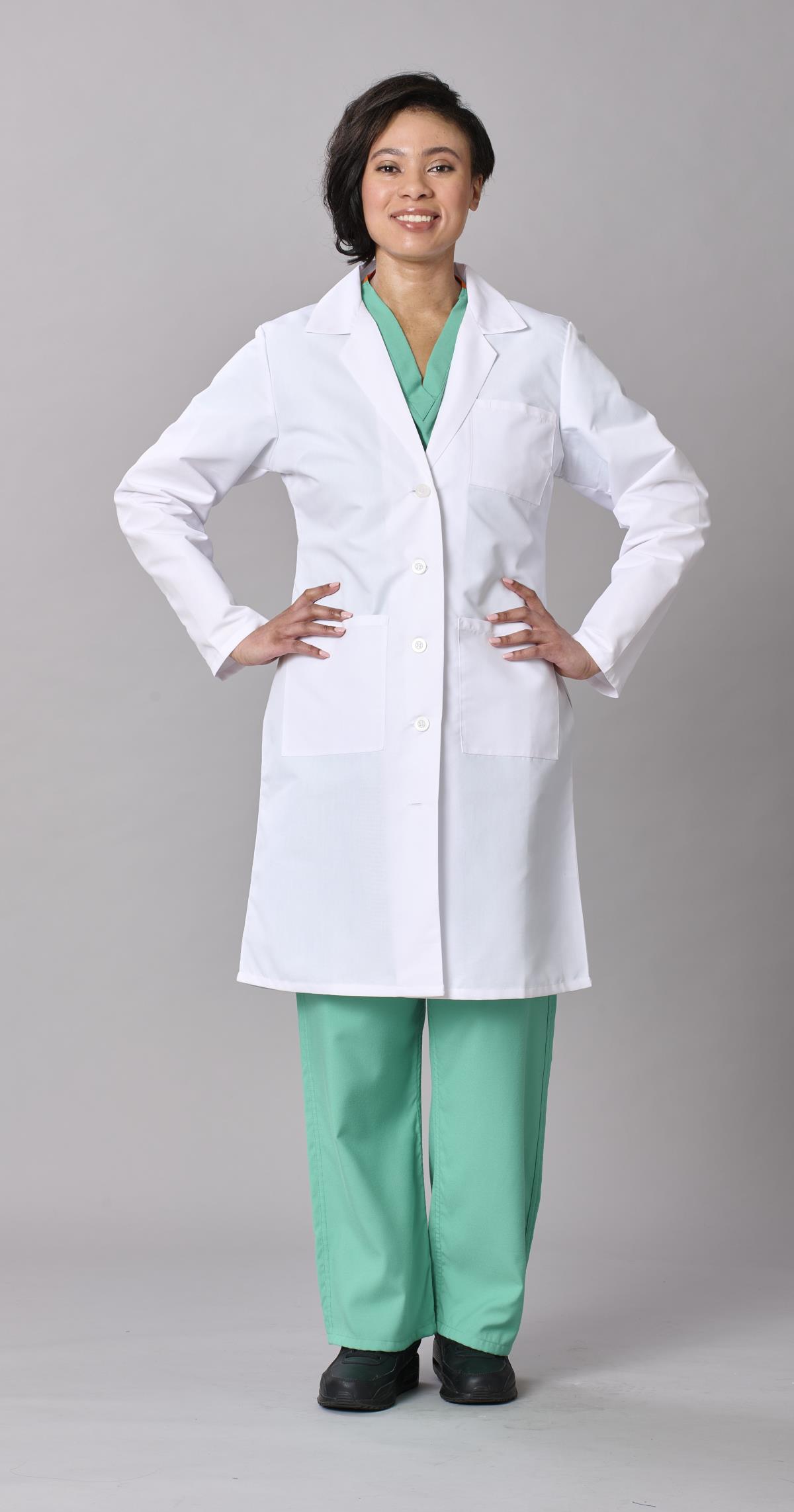 Medline Propel Women's 4-Pocket Full-Length Lab Coats
