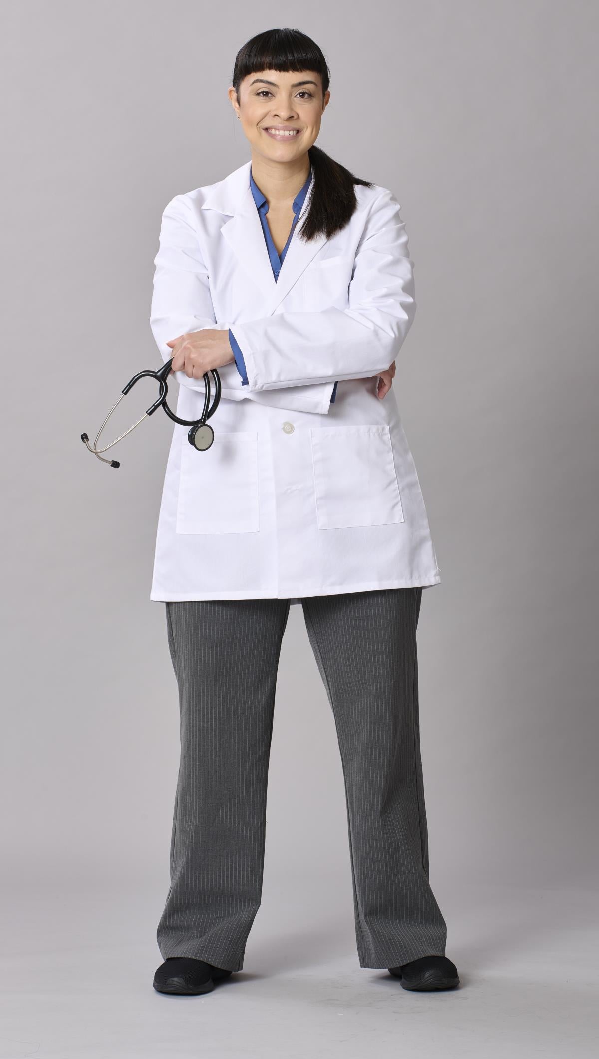 Medline Propel Unisex 4-Pocket Consultation-Length Lab Coats