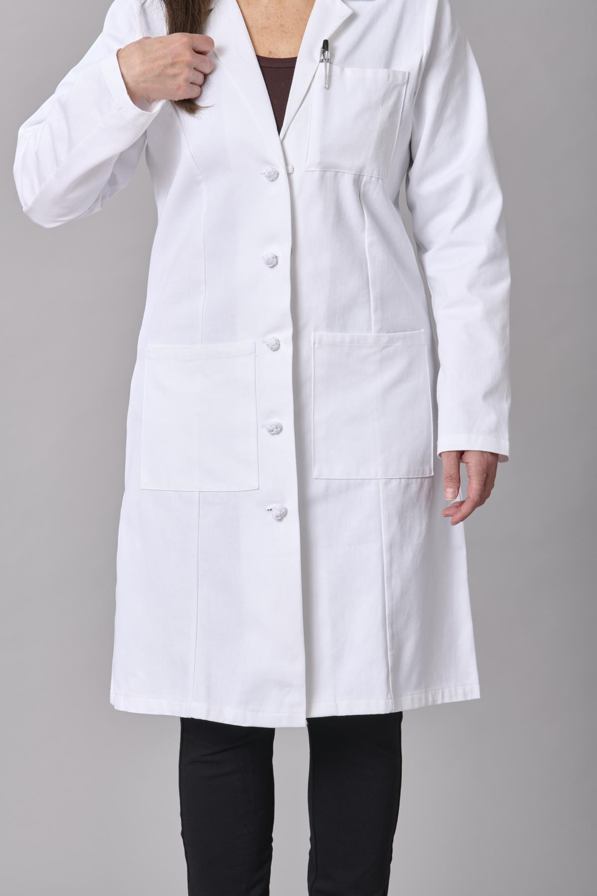 Medline Refine Women's 4-Pocket Full-Length Lab Coats
