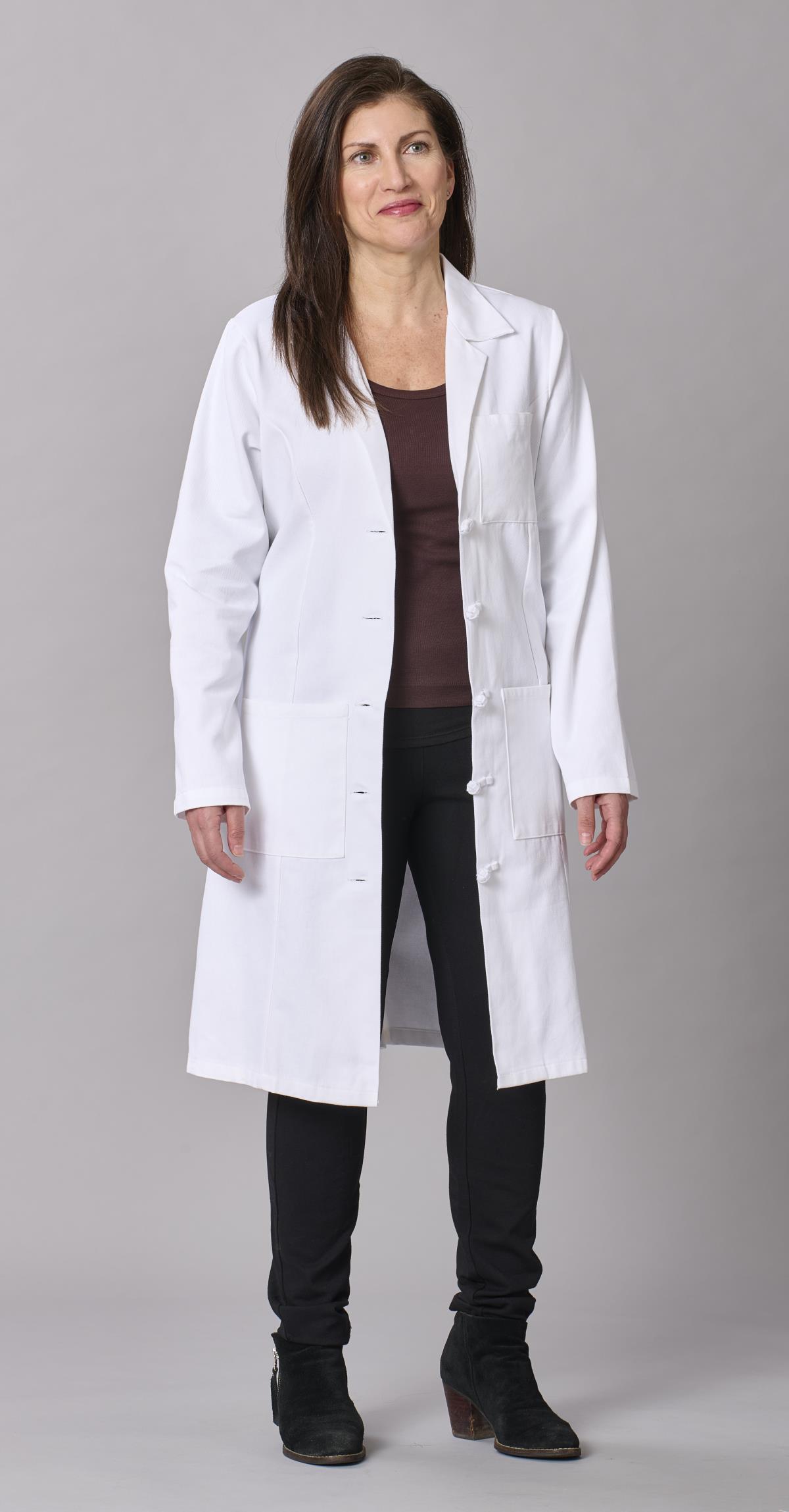 Medline Refine Women's 4-Pocket Full-Length Lab Coats