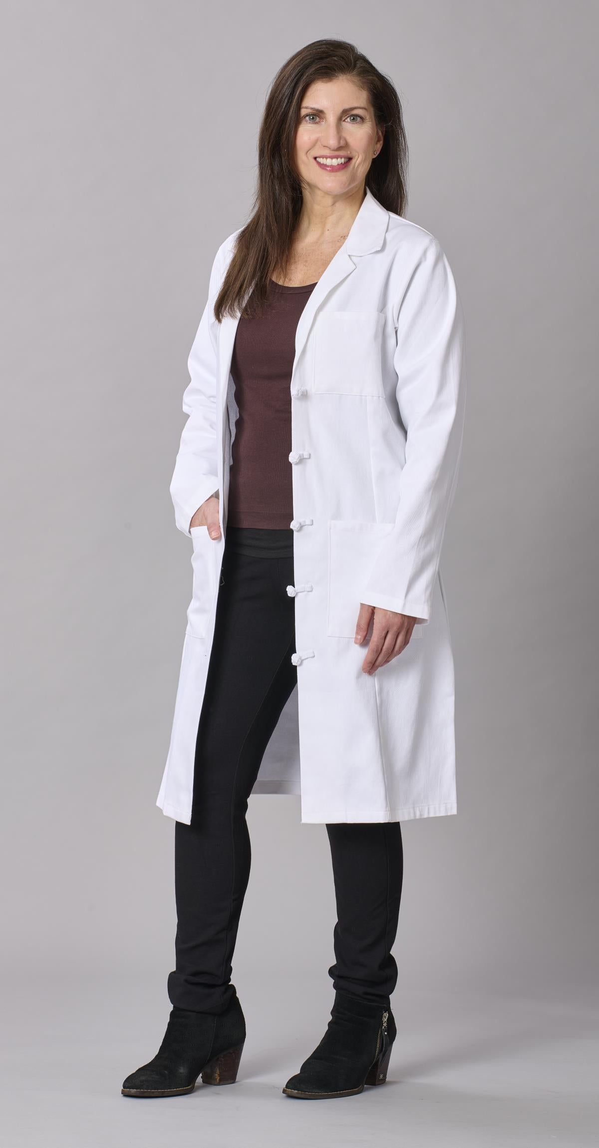 Medline Refine Women's 4-Pocket Full-Length Lab Coats