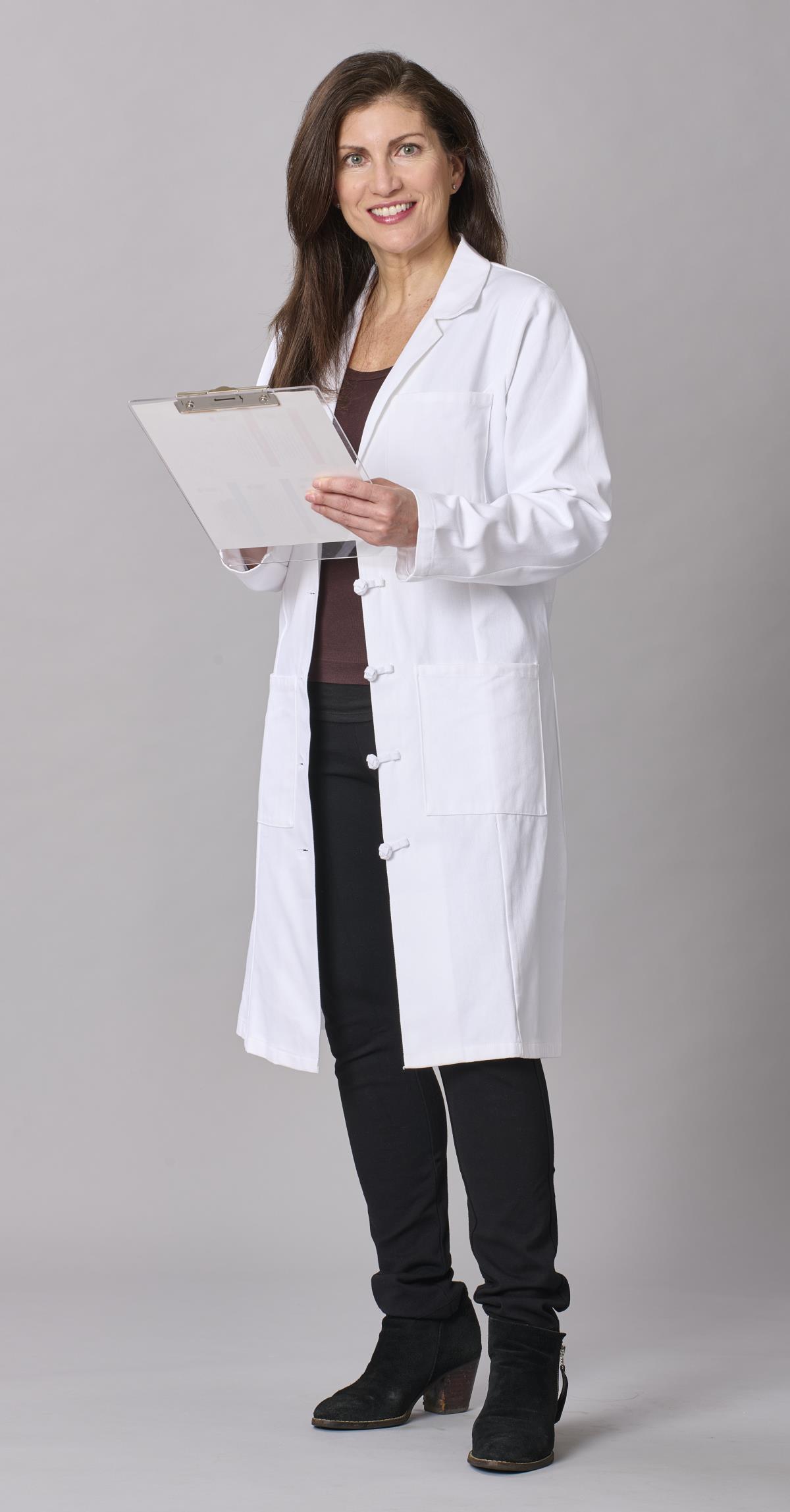 Medline Refine Women's 4-Pocket Full-Length Lab Coats