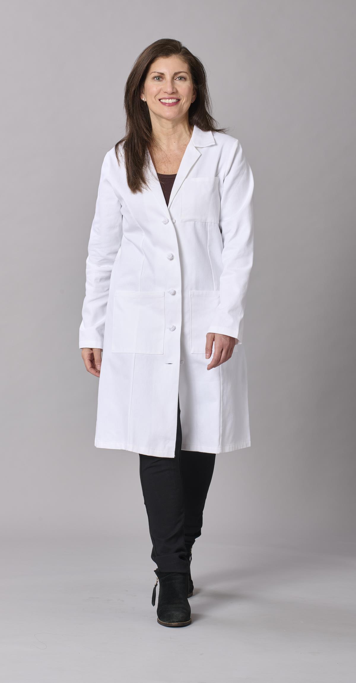 Medline Refine Women's 4-Pocket Full-Length Lab Coats
