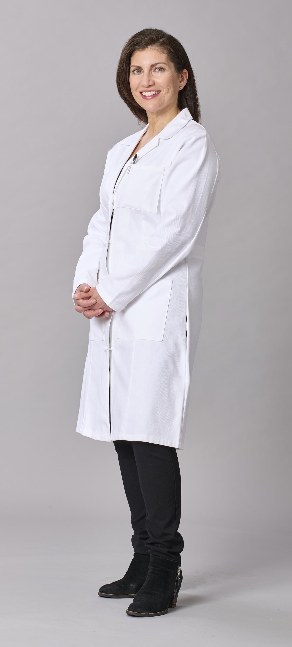 Medline Refine Women's 4-Pocket Full-Length Lab Coats