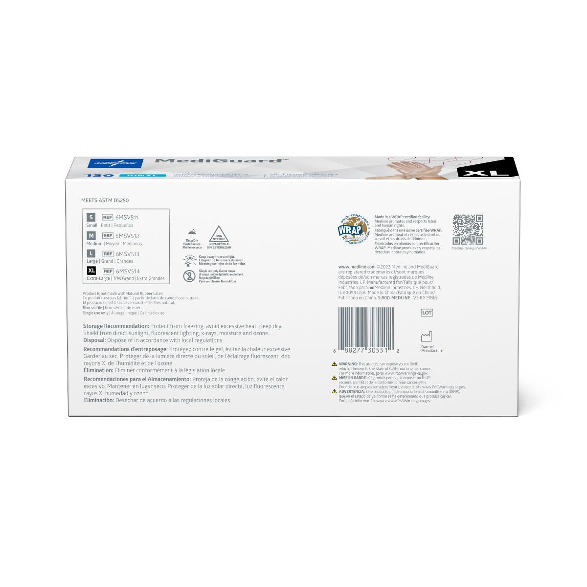 MediGuard Vinyl Synthetic Exam Gloves - CA Only
