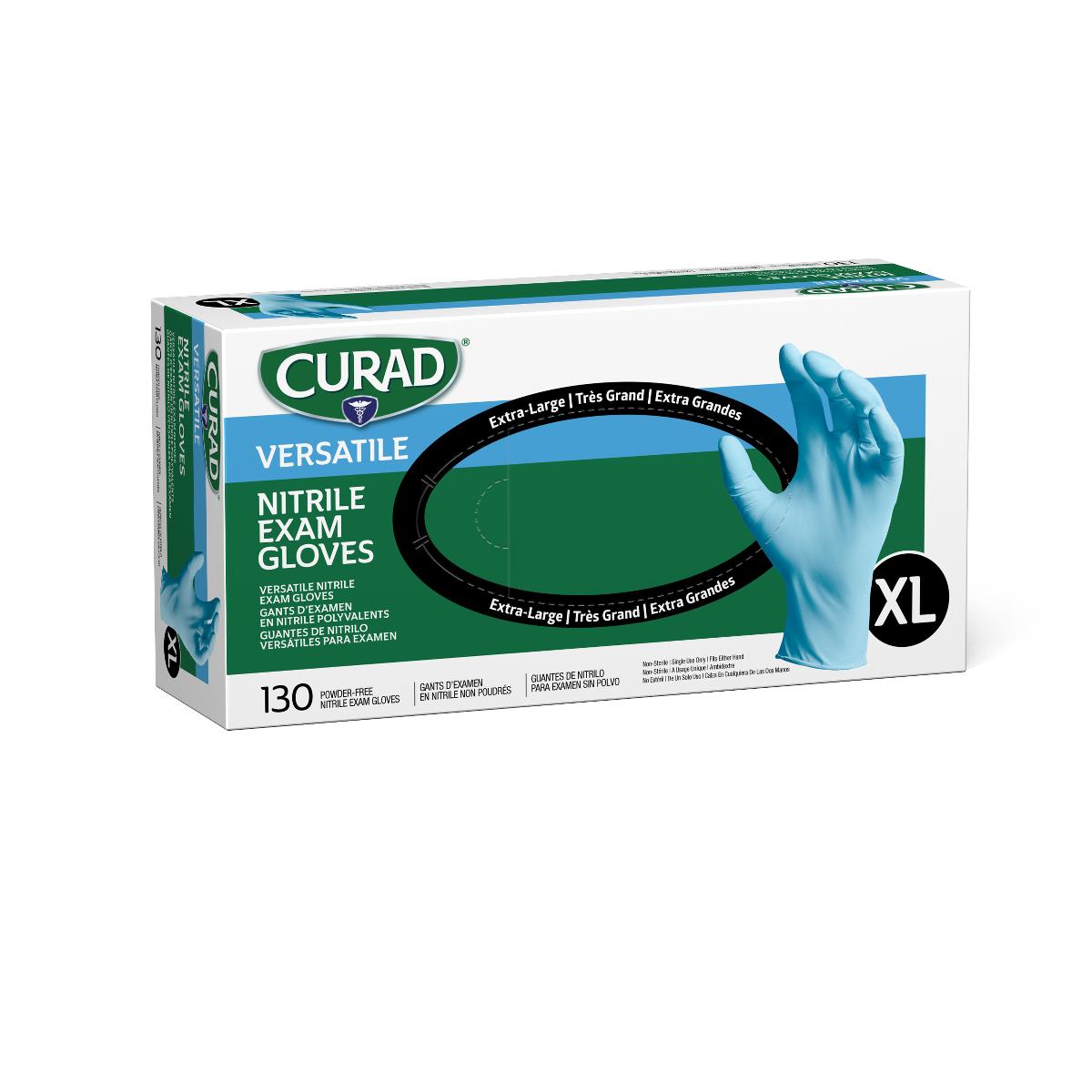 CURAD Powder-Free Textured Nitrile Exam Gloves