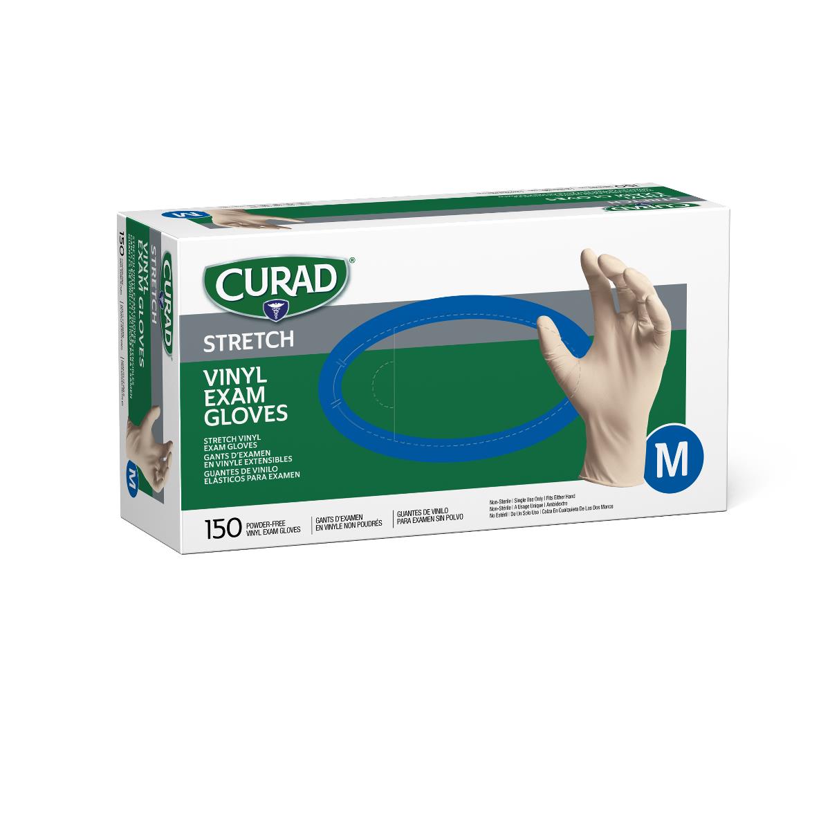 CURAD Stretch Vinyl Exam Gloves - CA Only