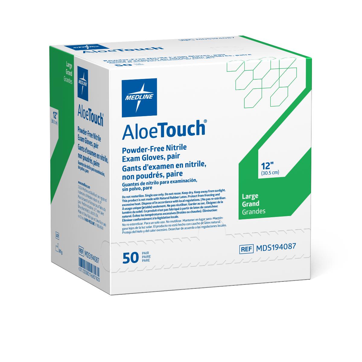 AloeTouch Sterile 12" Powder-Free Nitrile Exam Gloves