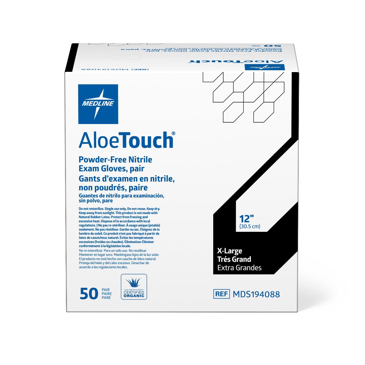 AloeTouch Sterile 12" Powder-Free Nitrile Exam Gloves