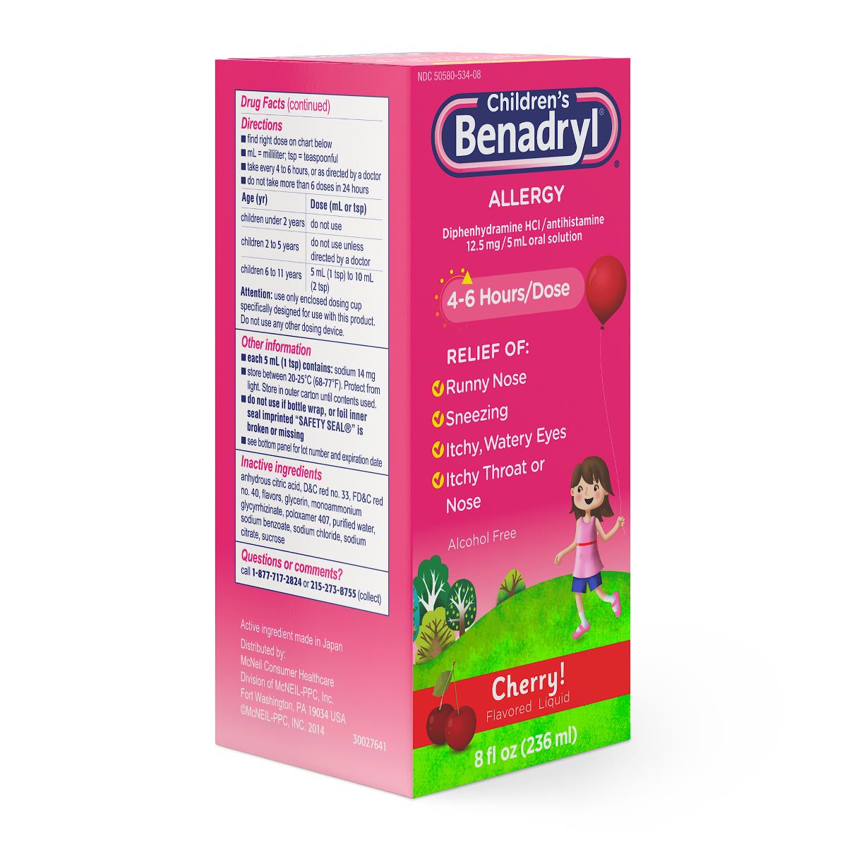 Children's Benadryl Allergy Liquid - BeHope