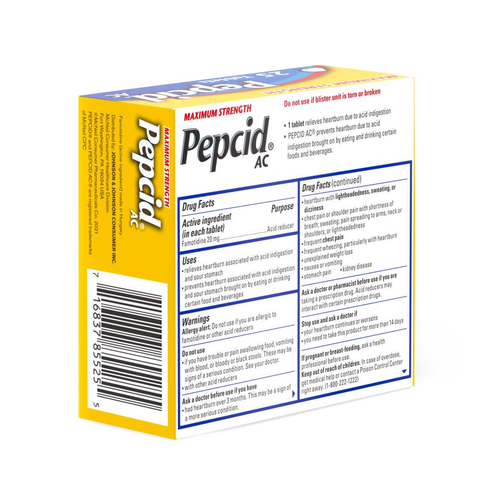 Pepcid AC Maximum Strength Famotidine Tablets
