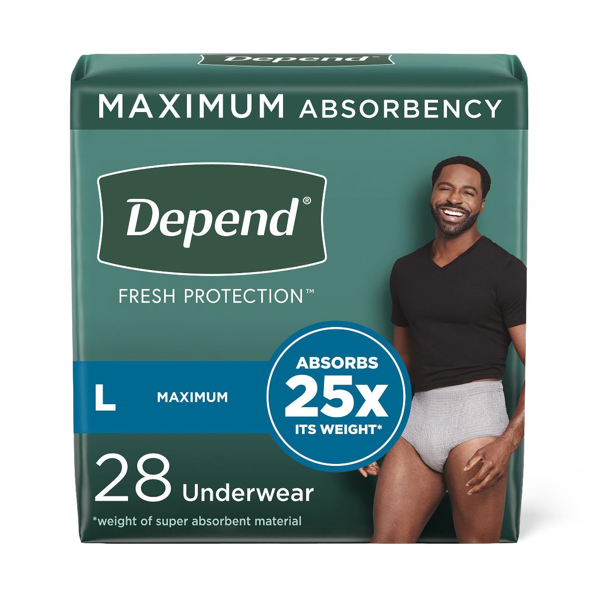 Depend Fresh Protection Incontinence Underwear for Men
