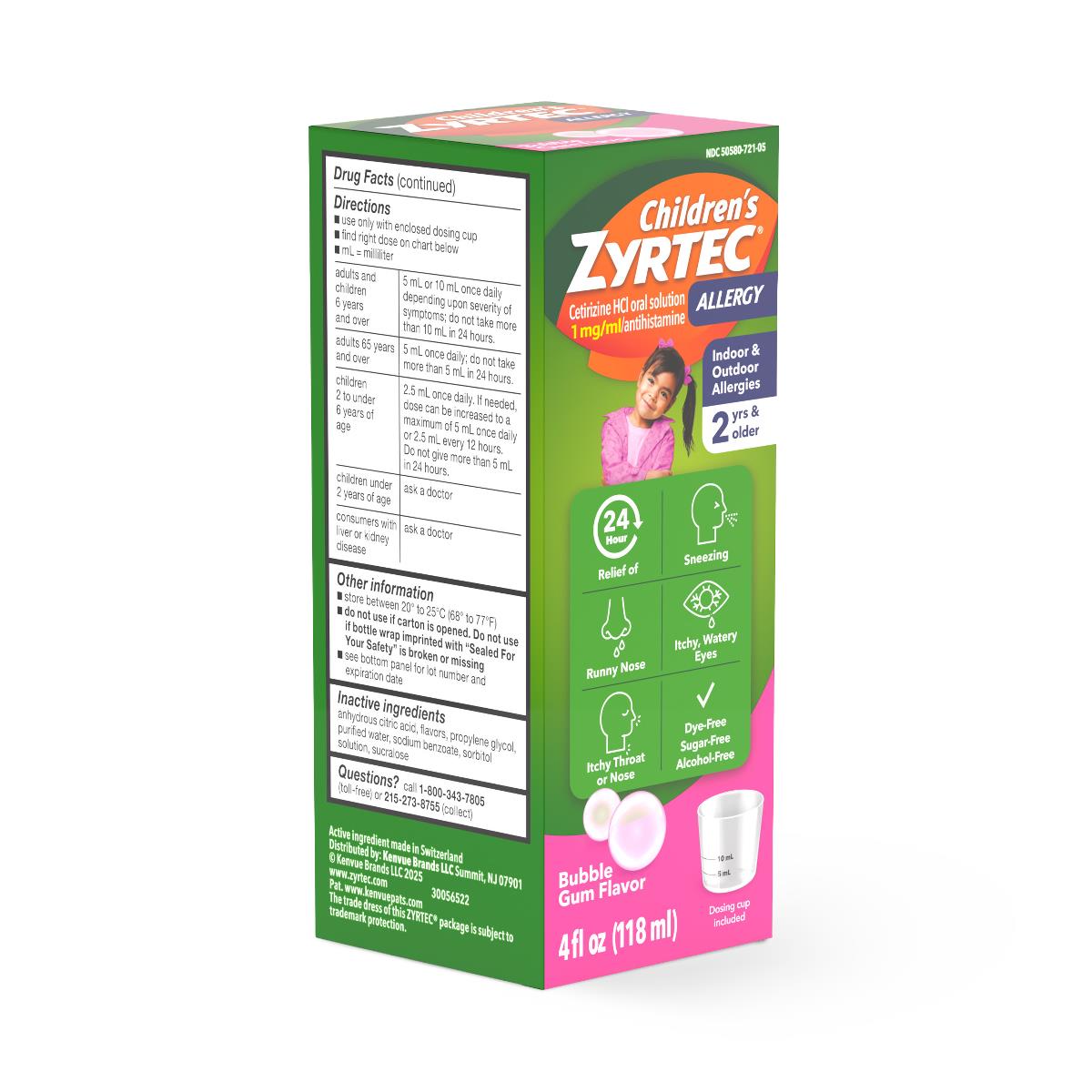 Zyrtec Children's 24-Hour Allergy Syrup