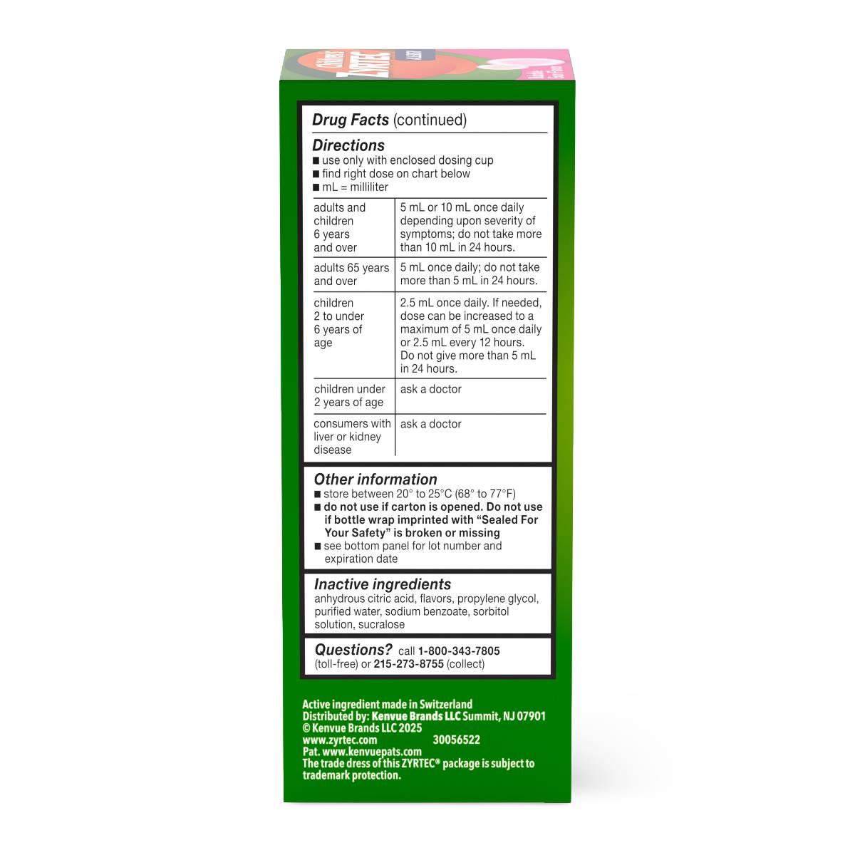 Zyrtec Children's 24-Hour Allergy Syrup