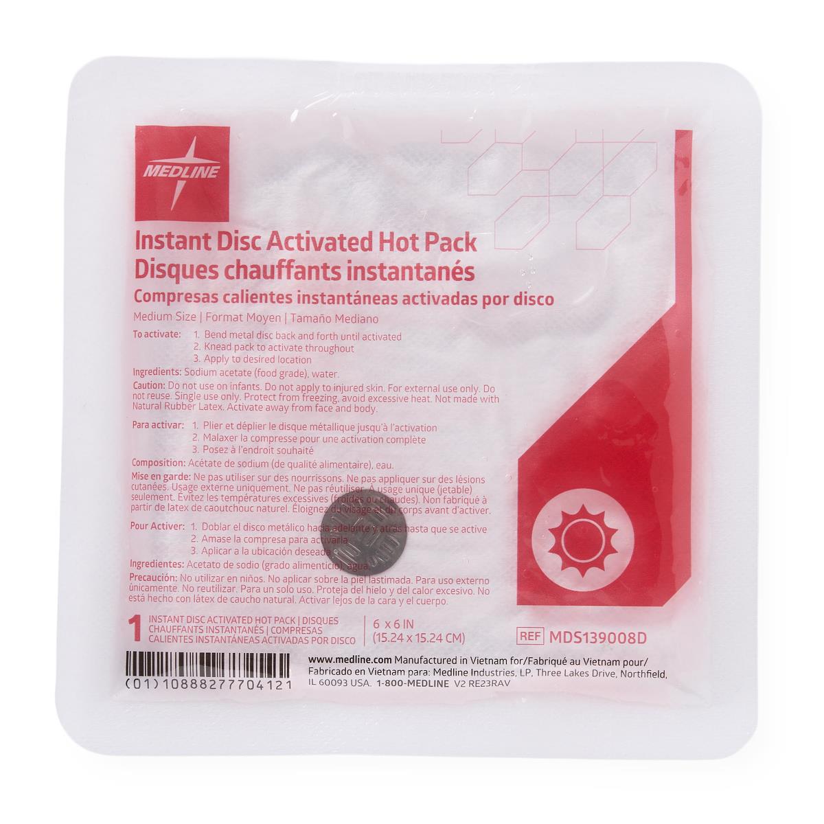 Medline Disc Hot Packs, primary product view for therapeutic heat.