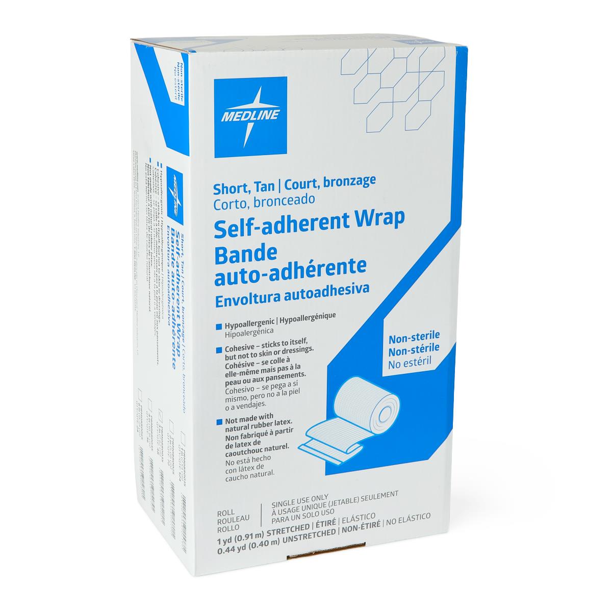 Medline Nonsterile Self-Adherent Wrap Short Rolls