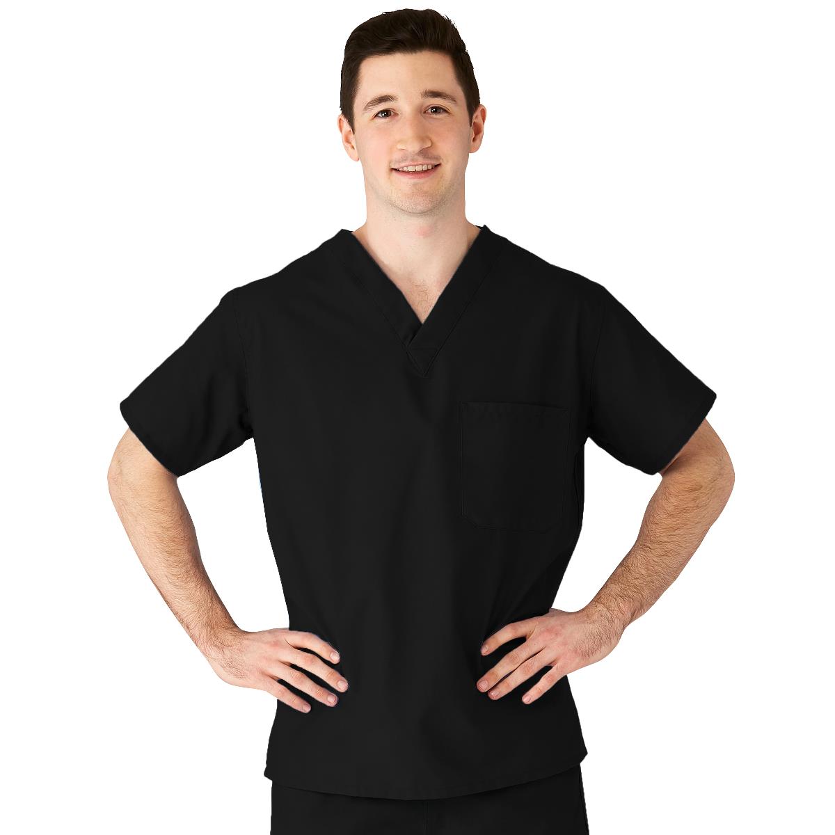 AngelStat Unisex Reversible Scrub Tops with Medline Color Coding (Style 610)