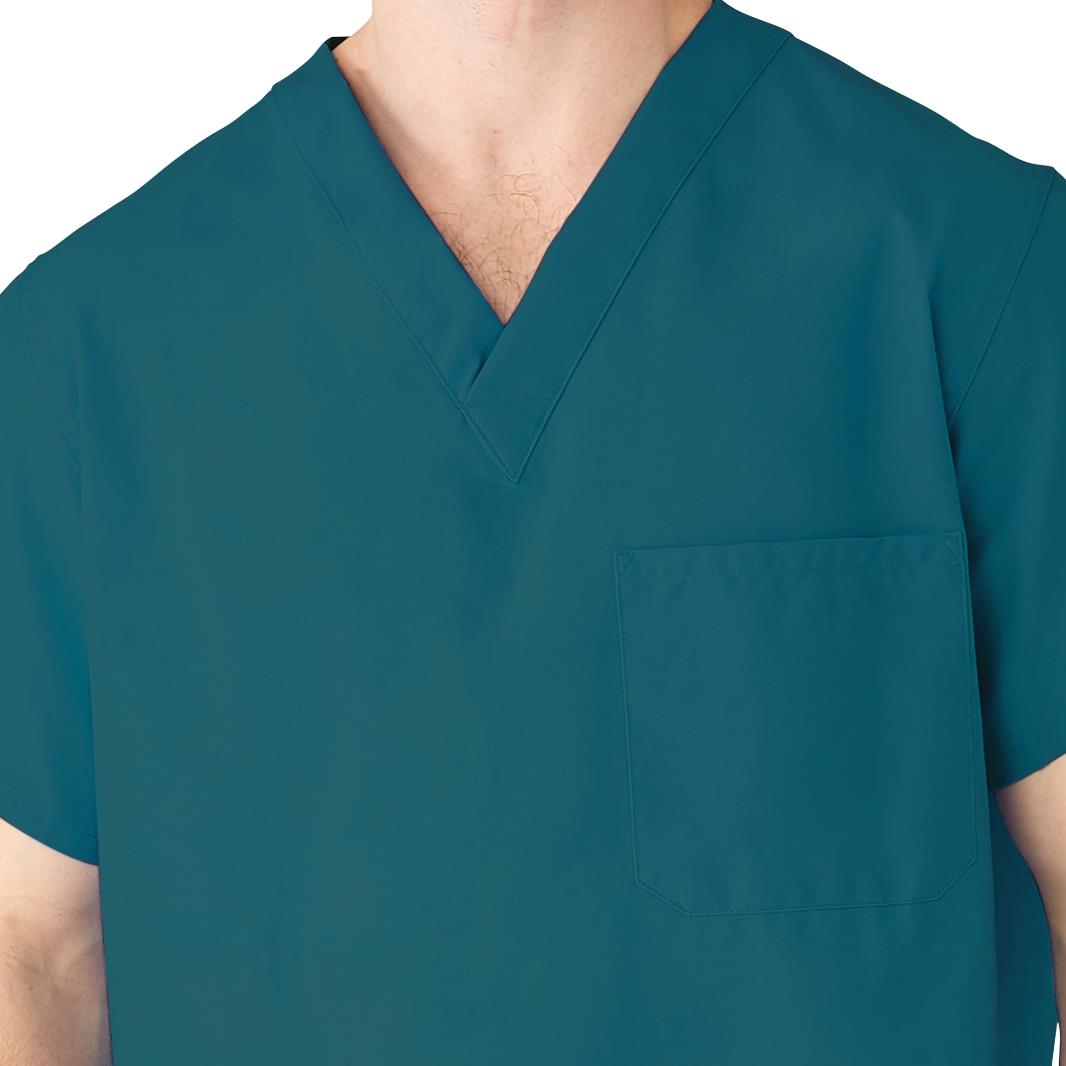 AngelStat Unisex Reversible Scrub Tops with Angelica CC - Peacock (Style 610)