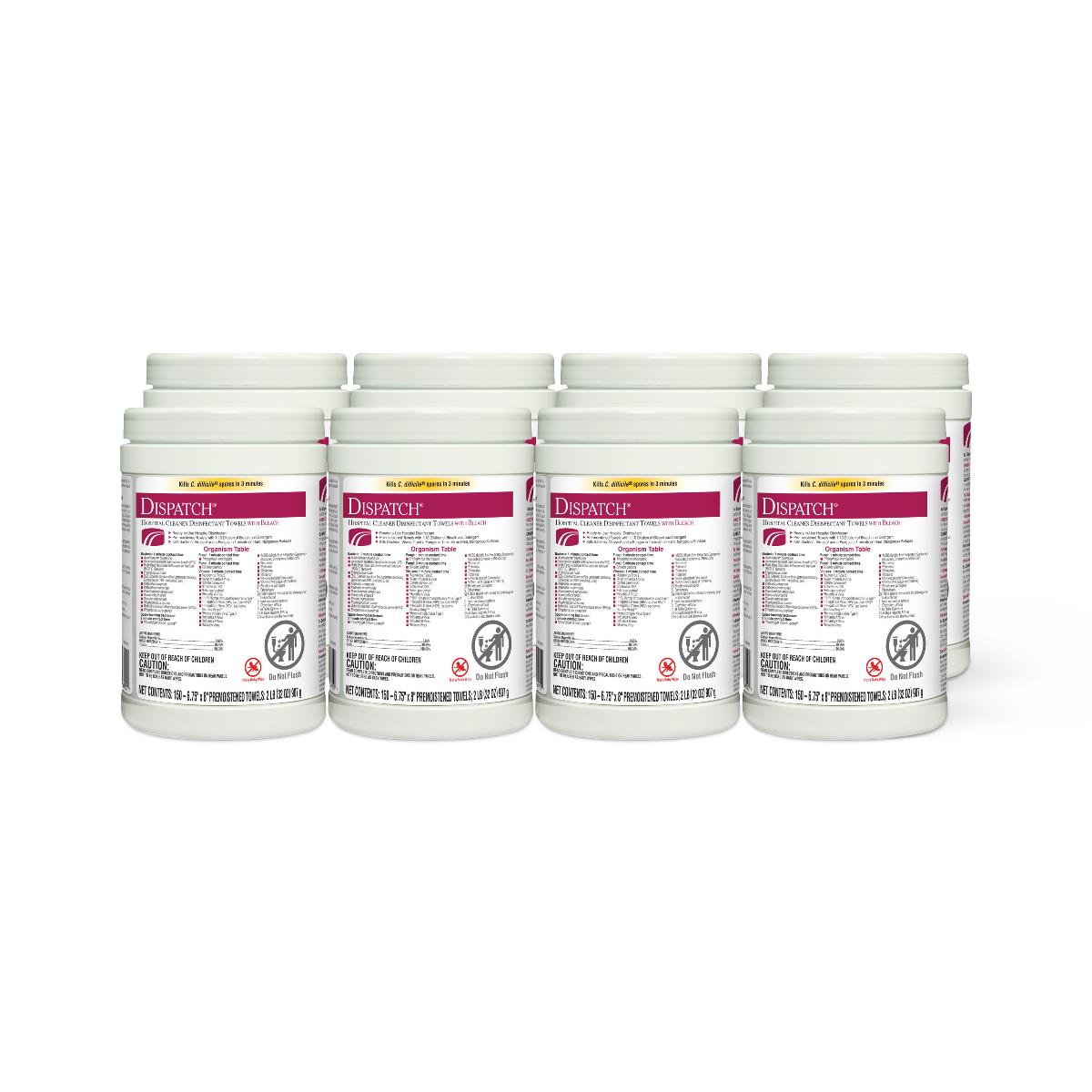 Dispatch Hospital Cleaner Disinfectant Towels with Bleach