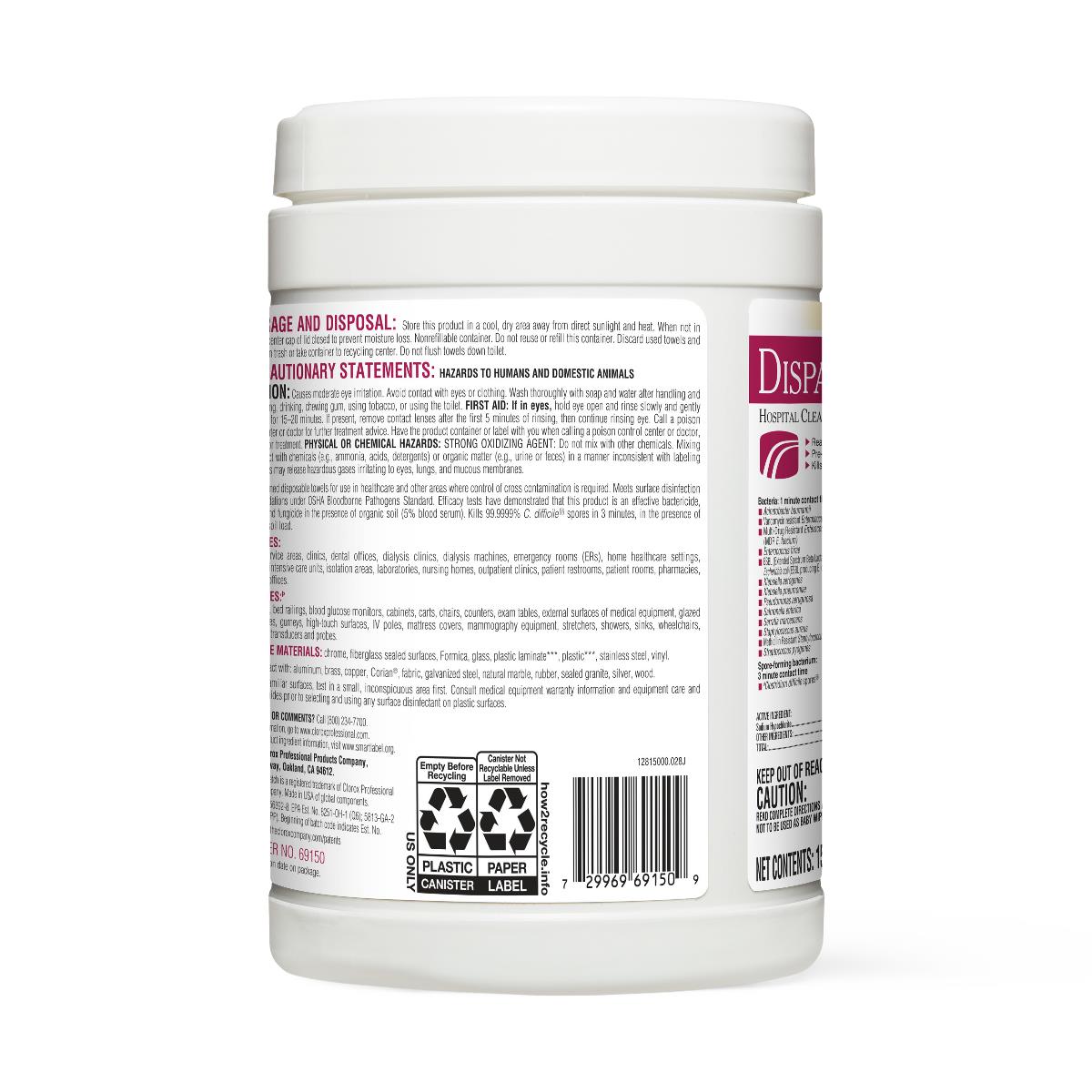Dispatch Hospital Cleaner Disinfectant Towels with Bleach