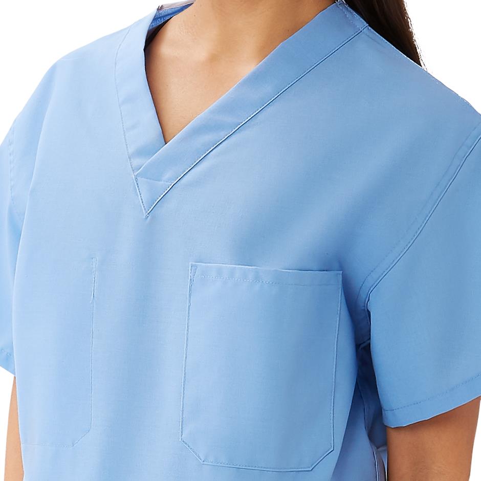 AngelStat Unisex Reversible Scrub Tops with Medline Color Coding (Style 630)