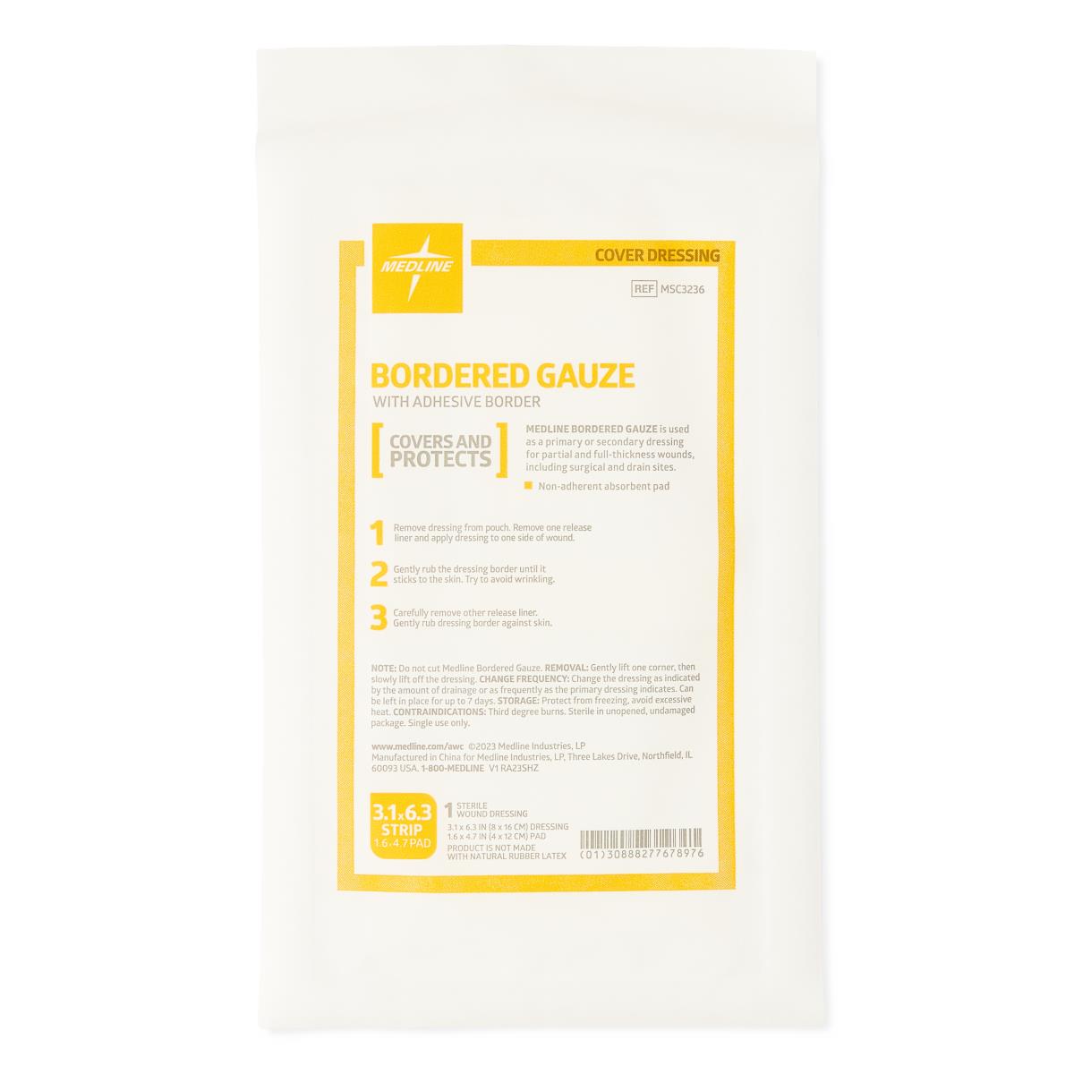 Medline Bordered Gauze Adhesive Island Wound Dressings - BeHope