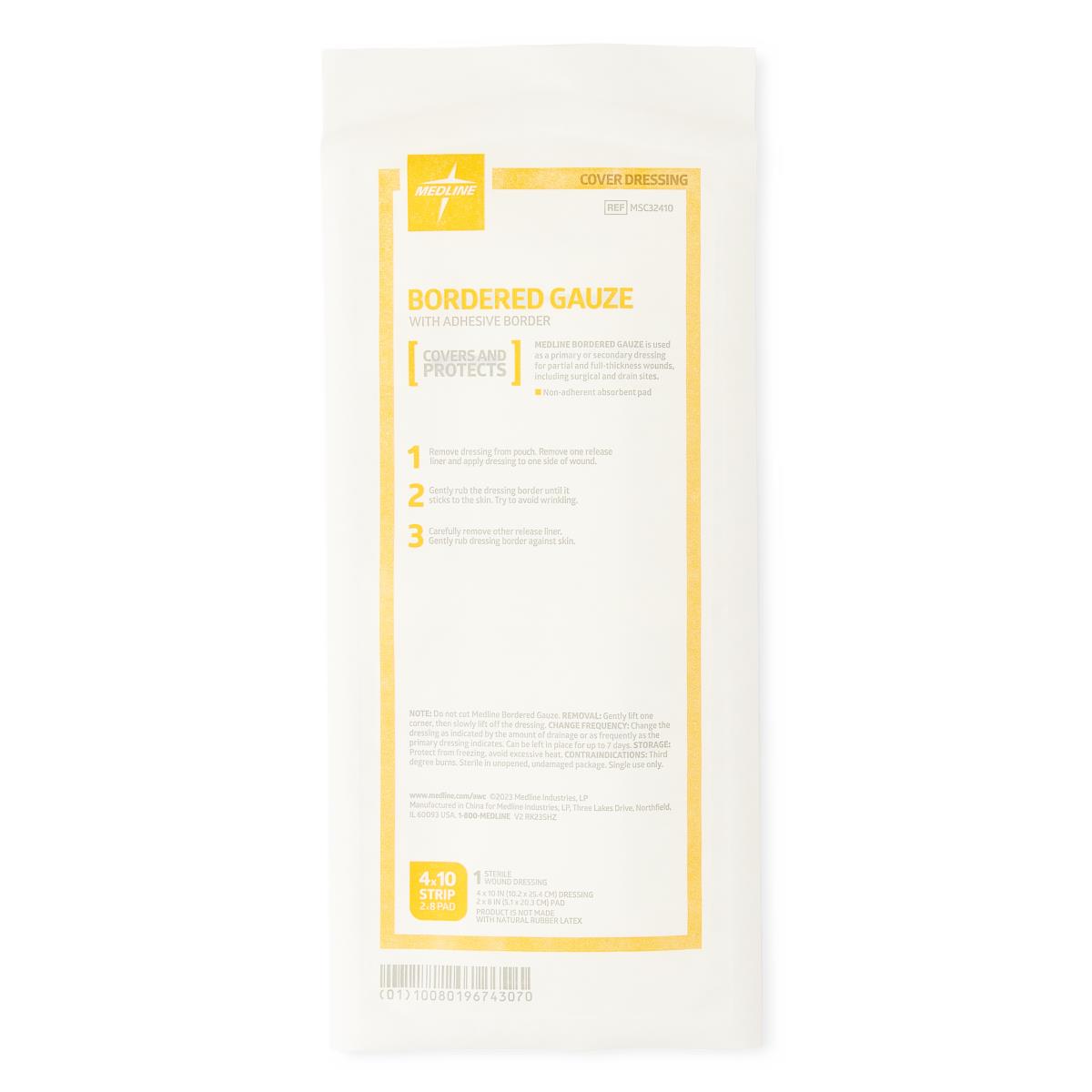 Medline Bordered Gauze Adhesive Island Wound Dressings - BeHope