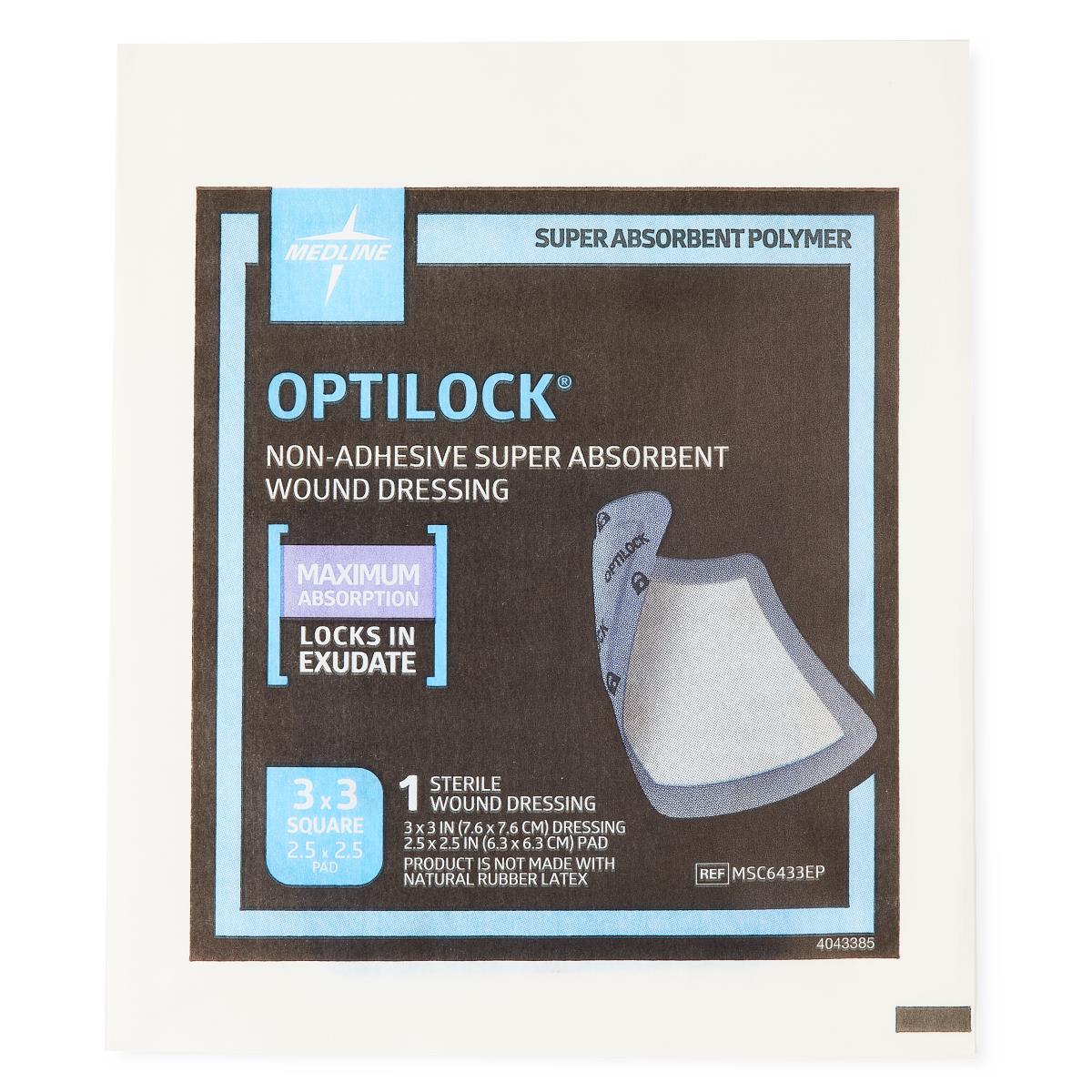 OptiLock Nonadhesive Super Absorbent Wound Dressings