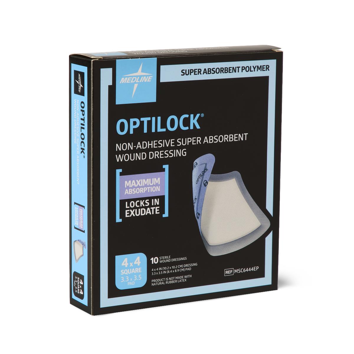 OptiLock Nonadhesive Super Absorbent Wound Dressings