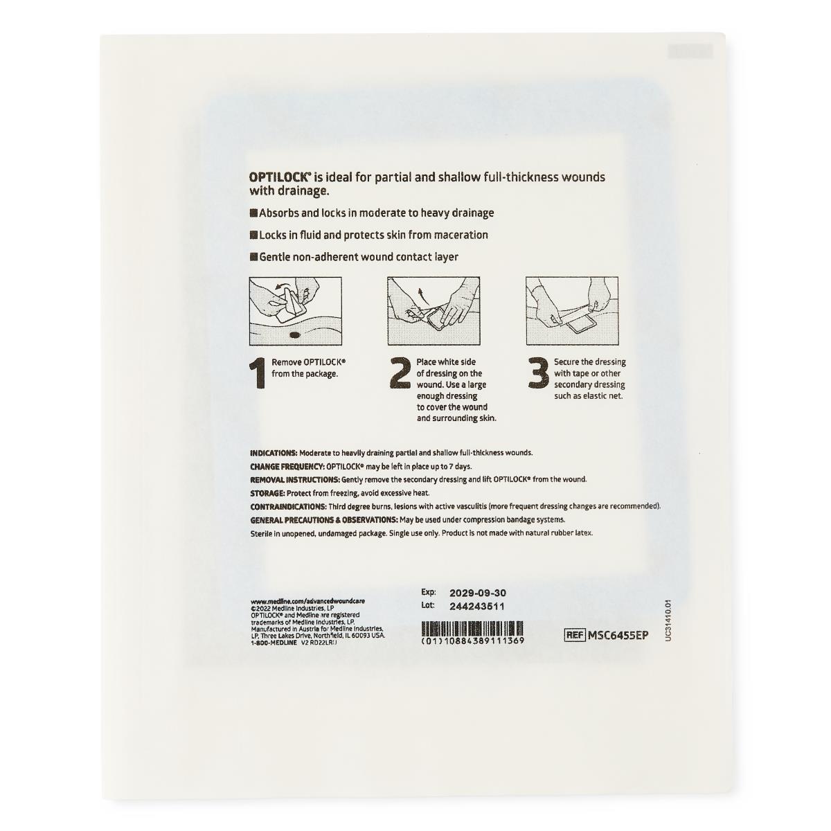 OptiLock Nonadhesive Super Absorbent Wound Dressings