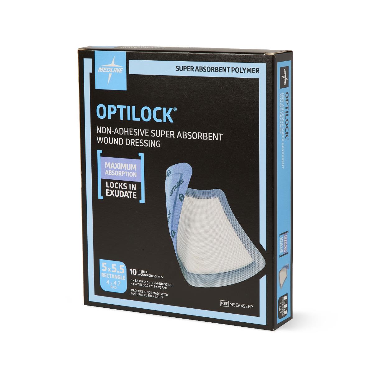 OptiLock Nonadhesive Super Absorbent Wound Dressings