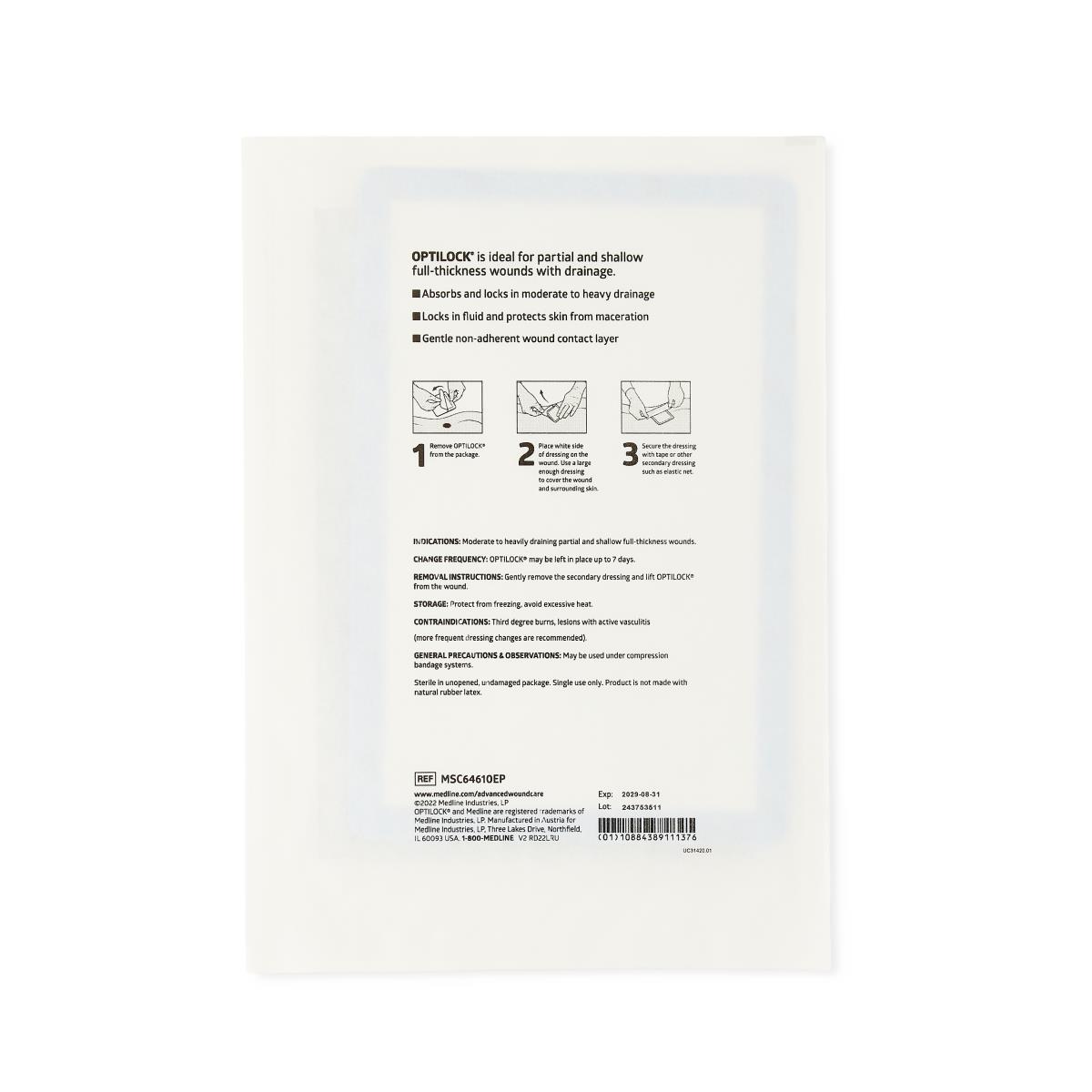 OptiLock Nonadhesive Super Absorbent Wound Dressings