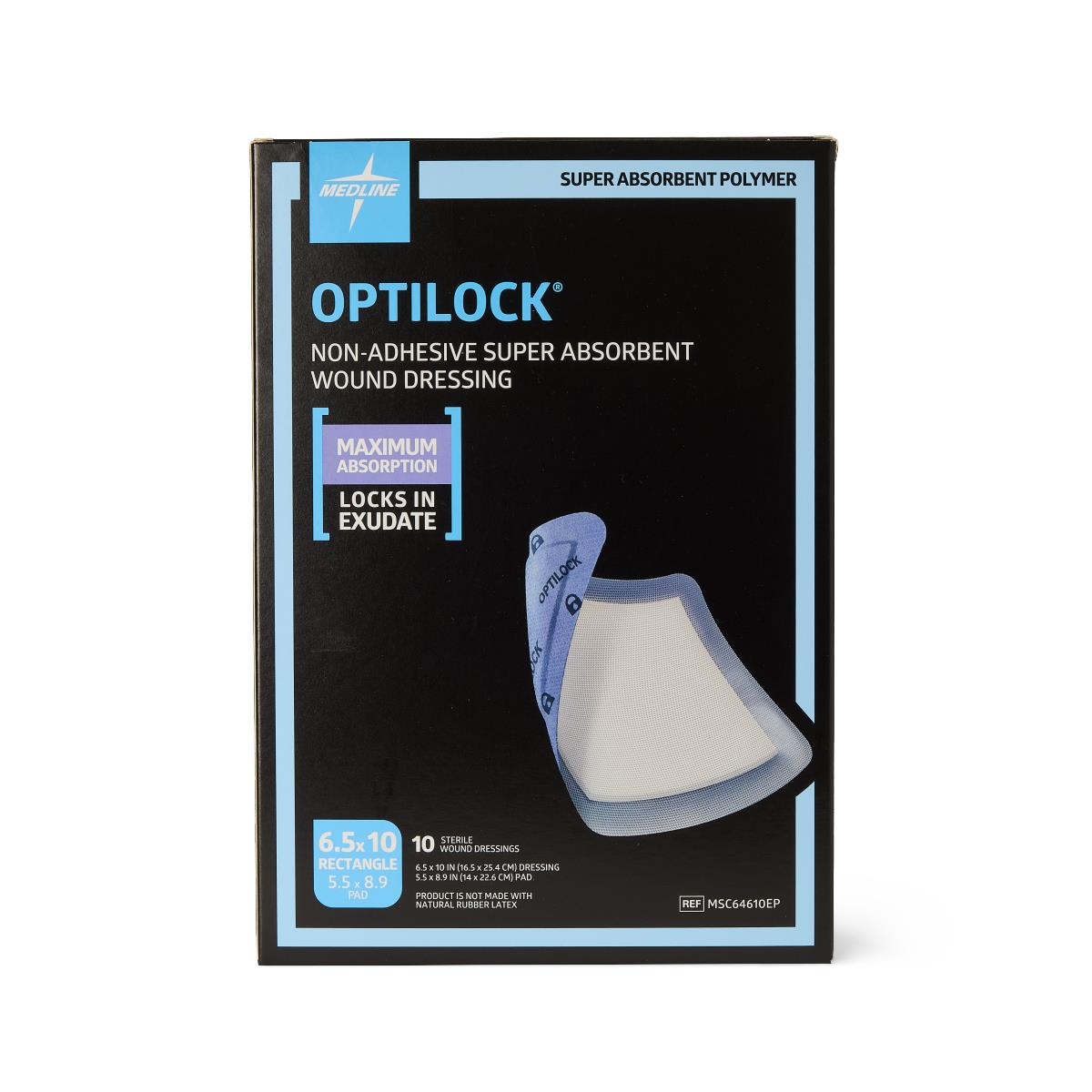 OptiLock Nonadhesive Super Absorbent Wound Dressings