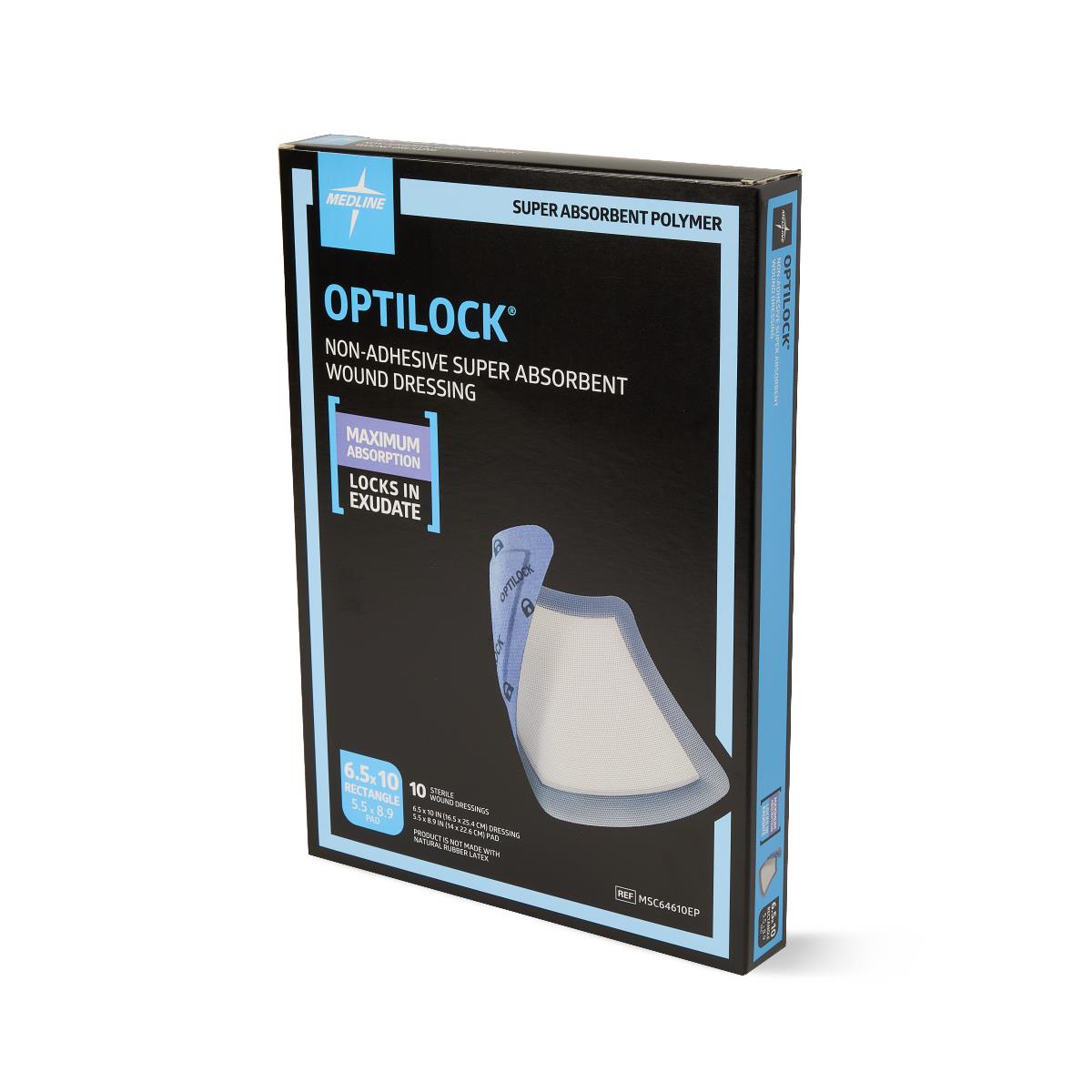OptiLock Nonadhesive Super Absorbent Wound Dressings