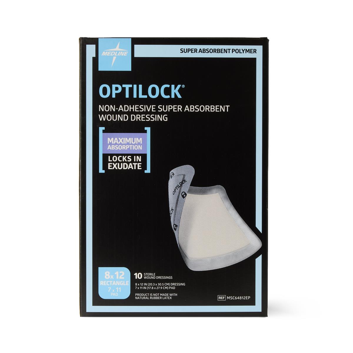 OptiLock Nonadhesive Super Absorbent Wound Dressings