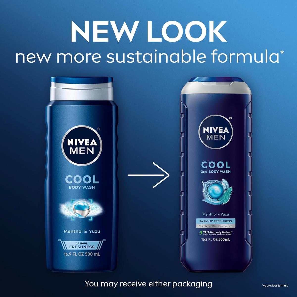 Nivea Men Cool 3-in-1 Body Wash - BeHope