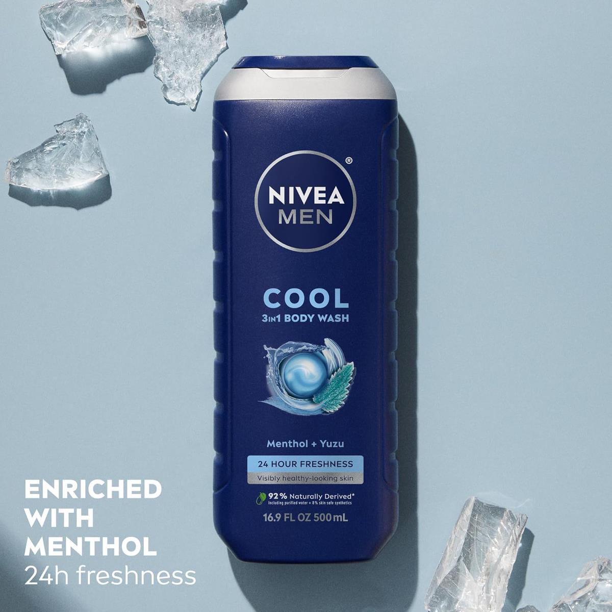 Nivea Men Cool 3-in-1 Body Wash - BeHope